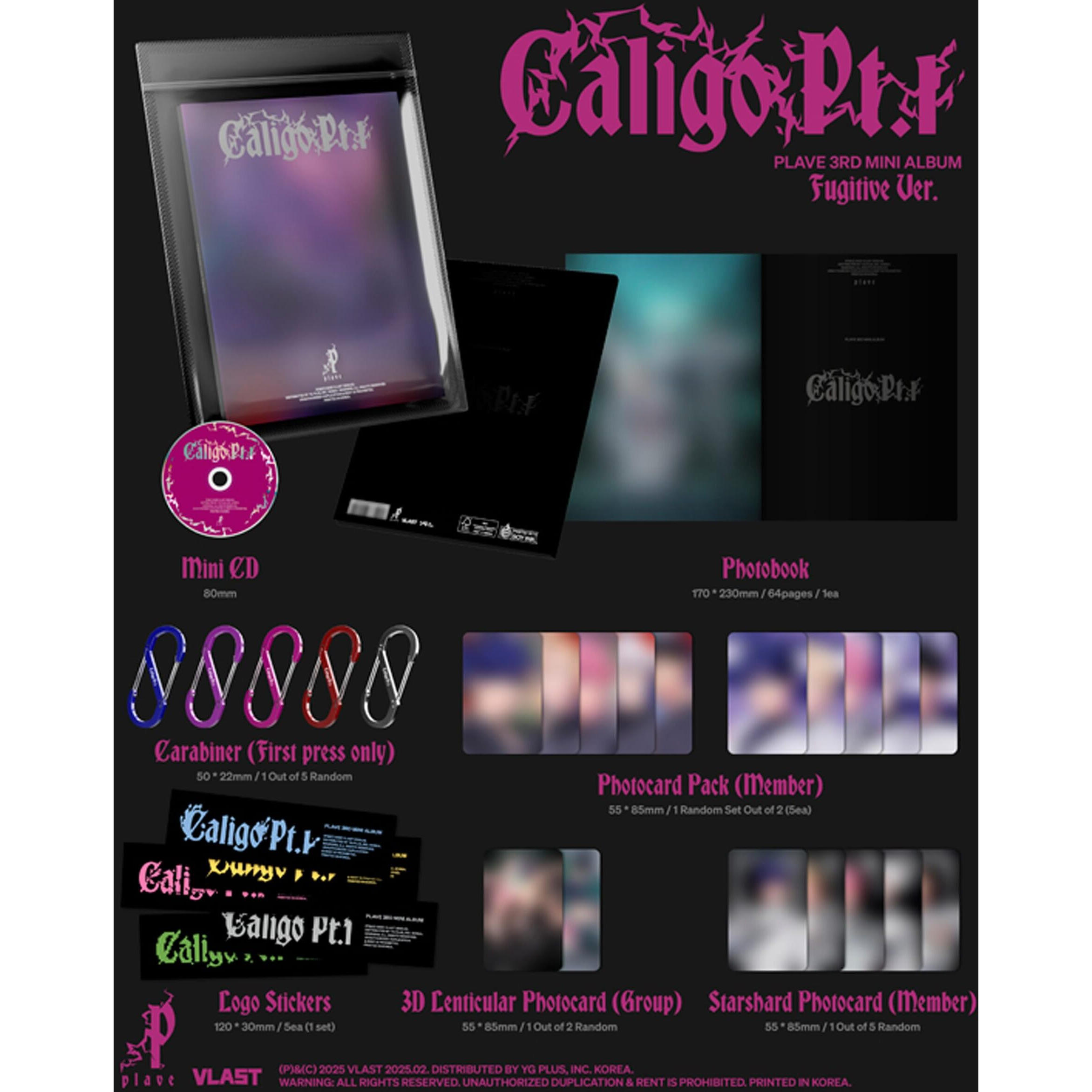 Koread Plave 3Rd Mini Album Caligo Pt1 (Fugitive Ver)