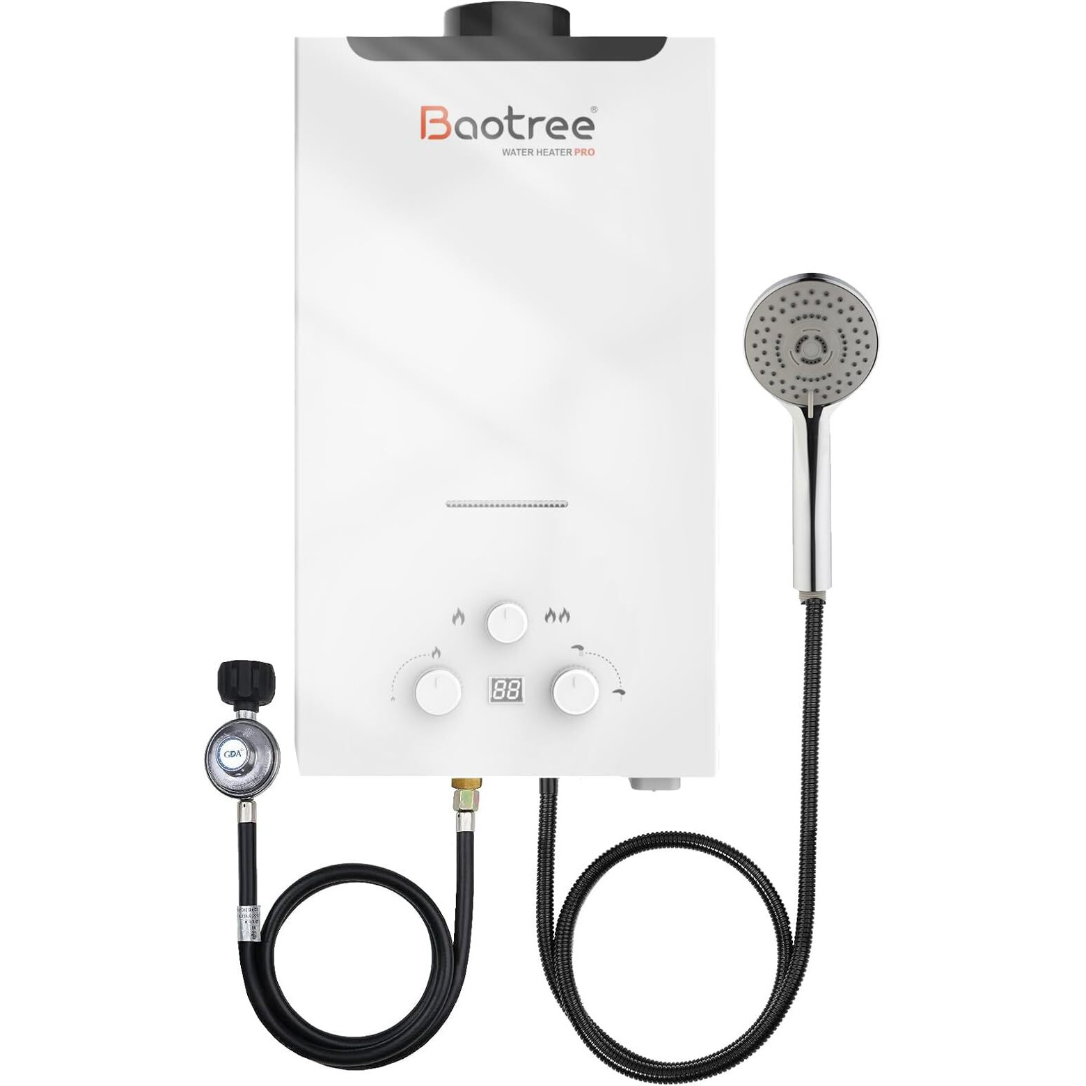 Tankless Water Heater Propane  4.76 Gpm Rv Water Heater With Digital Display 18L Portable Instant Hot Gas Water Heater With Overheating Protection For Indoor And Camping 115 425 Btu