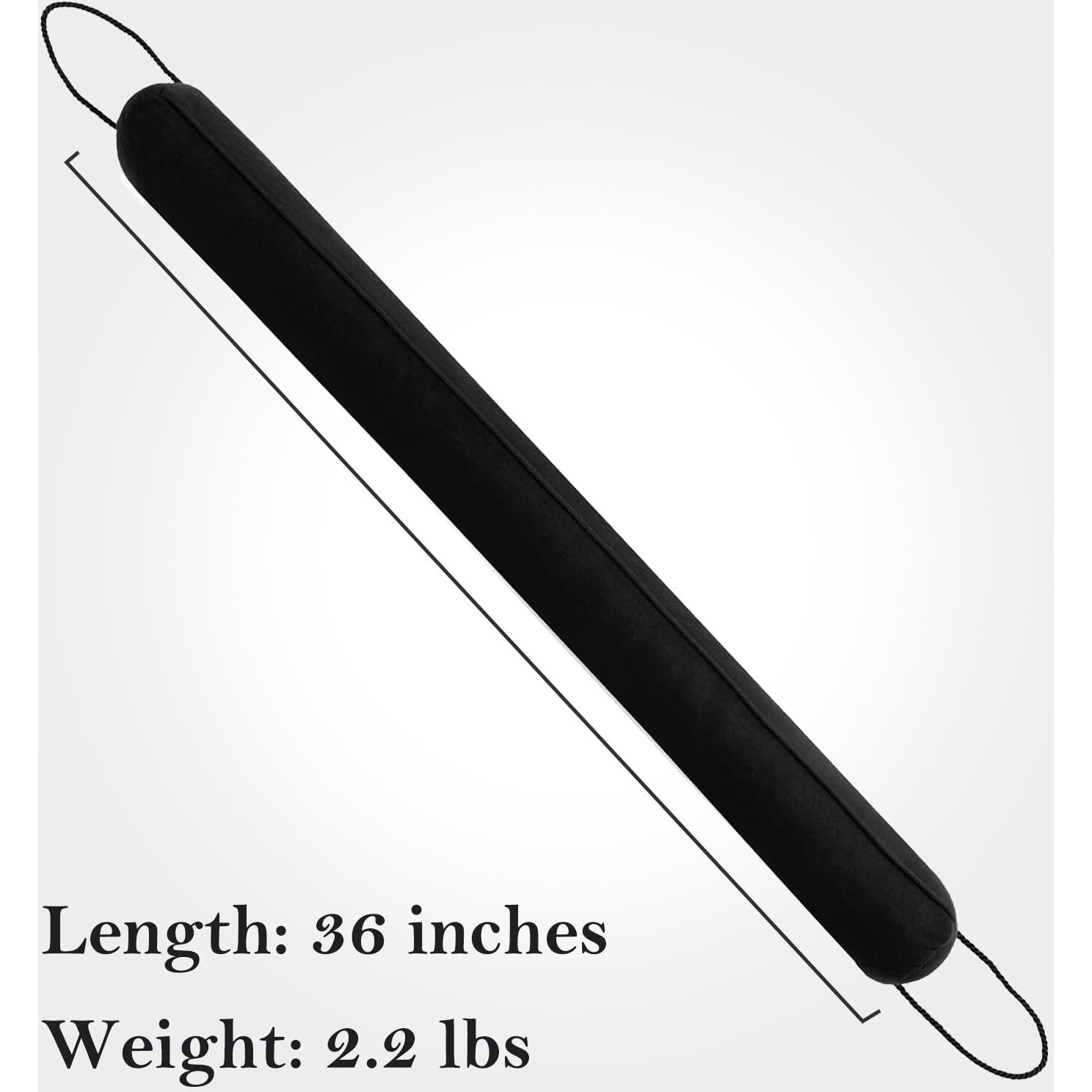 Joypea 36"" Door Draft Stopper For Bottom Of Door  Under Door Gap Filler With Removable Cover Up To 3 Inches  Weighted Bottom Of Door Barrier For Noise  Air  Wind And Light  Black