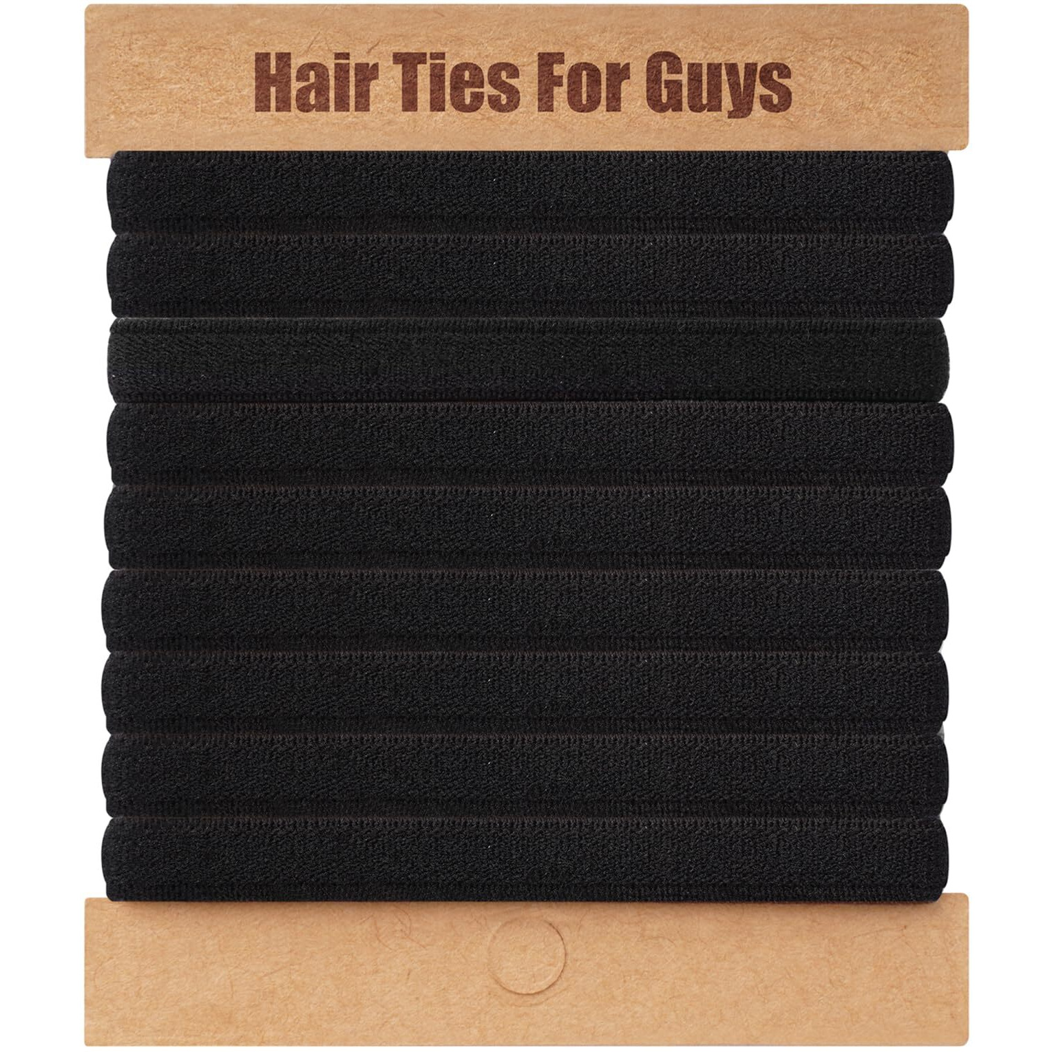 Easyoung Braided Mens Hair Ties For Men  For Buns Curly Thick Dense Hair Elastic Hair Ties For Guys  No Damage No Crease Breakage  9 Count (Pack Of 1)