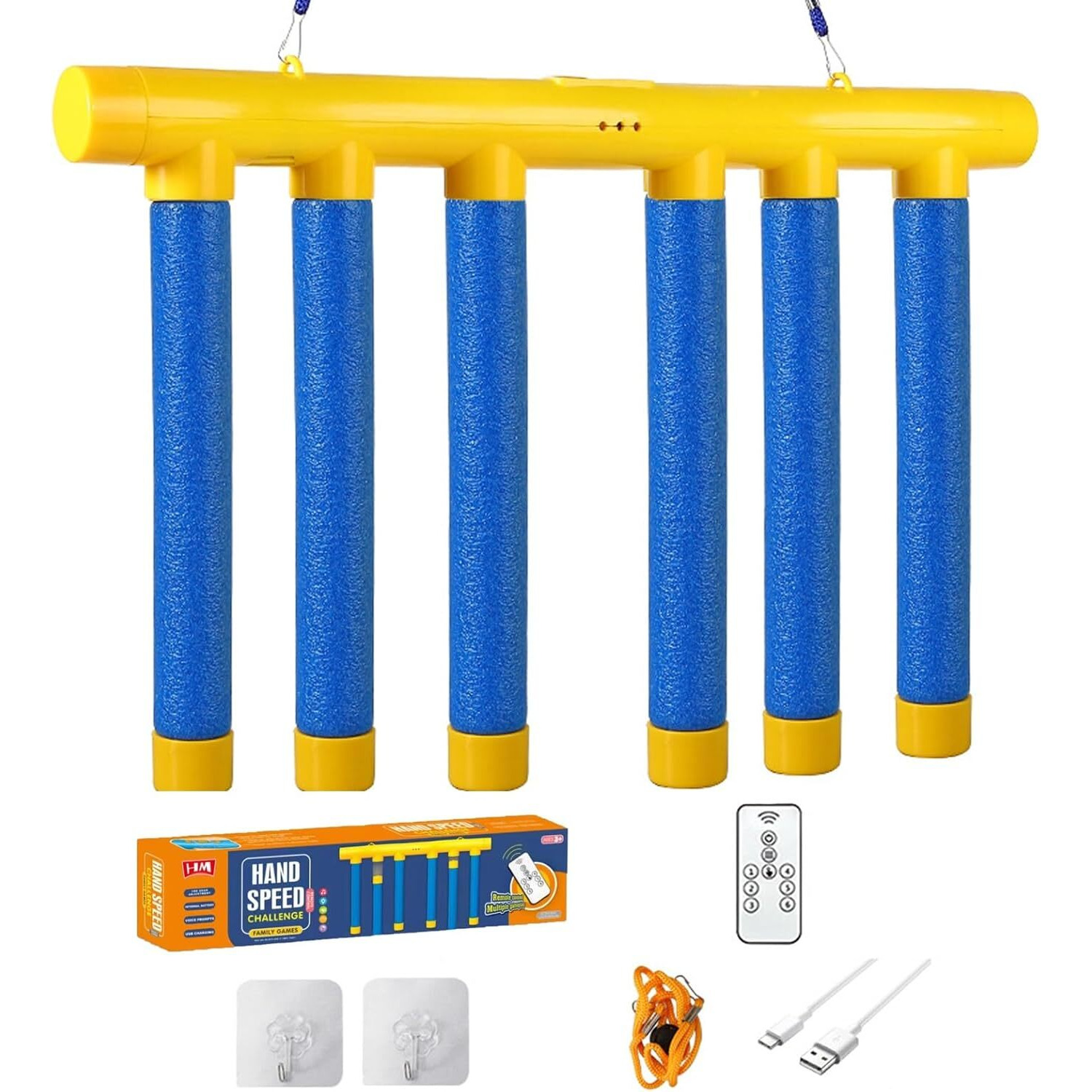 Reflex Challenge Game  Drop Sticks Game  Hand Eye Coordination Training  Reaction Training Toy  Catching Sticks Game  Game Stick Reflex Training  3 Adjustable Speed  Upgrade Remote Control