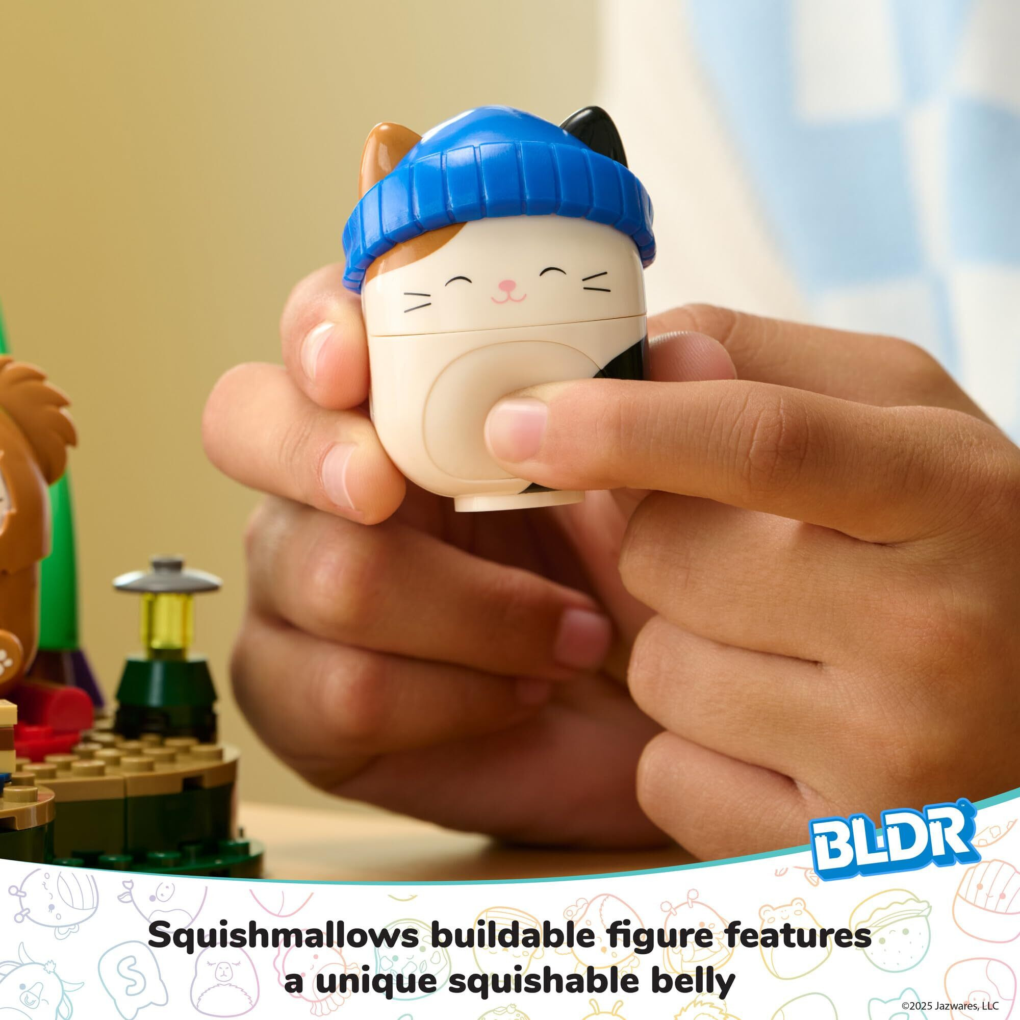 Bldr Squishmallows Benny And Cam's Outdoor Adventure Building Set - Cam The Cat And Benny The Bigfoot Buildable Figures - Squishmallows Fans 8+  0050