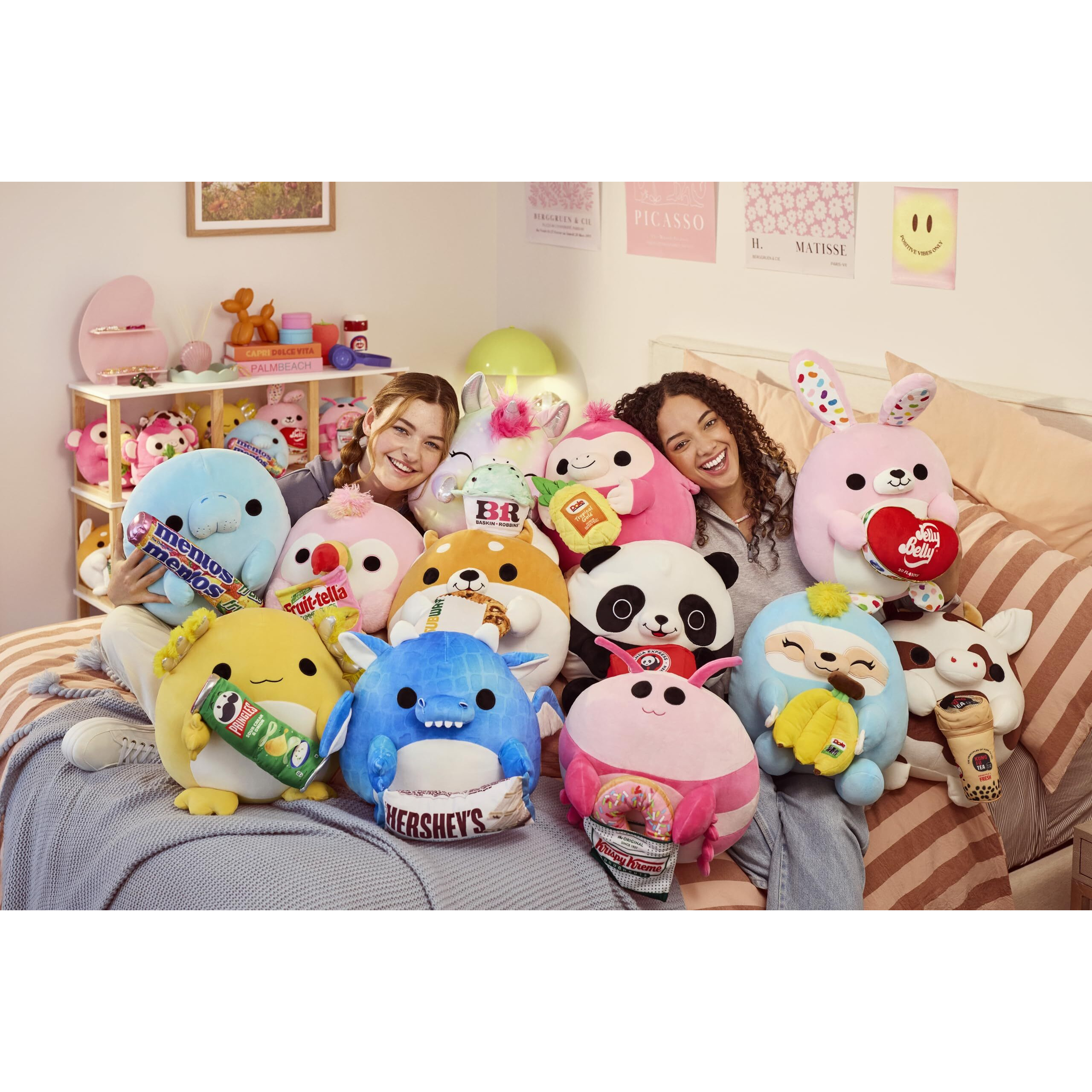 Snackles Series 2 14-Inch By Zuru Cuddly Squishy Comfort 14-Inch Plush With Licensed Snack Brand Accessory (Shrimp&Krispy Kreme)