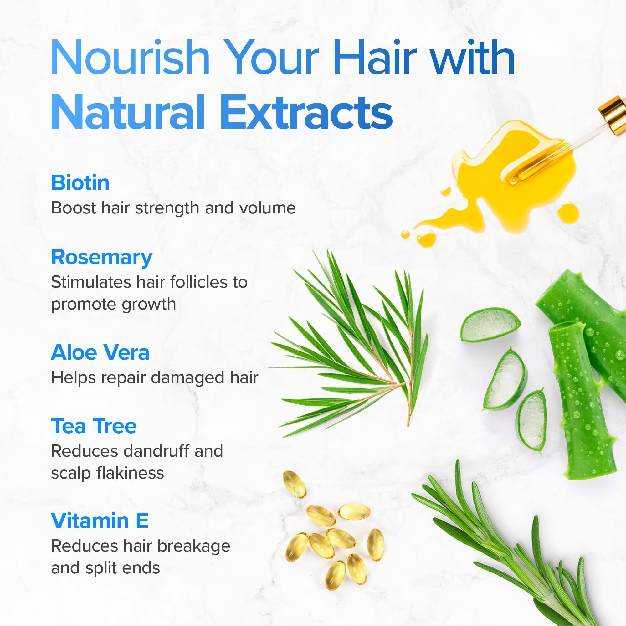 Hair Growth Biotin Shampoo And Conditioner - Deep Hydrating Conditioner For Dry Damaged Hair  Sulfate Free & Volumizing - 2 Pack  8Oz