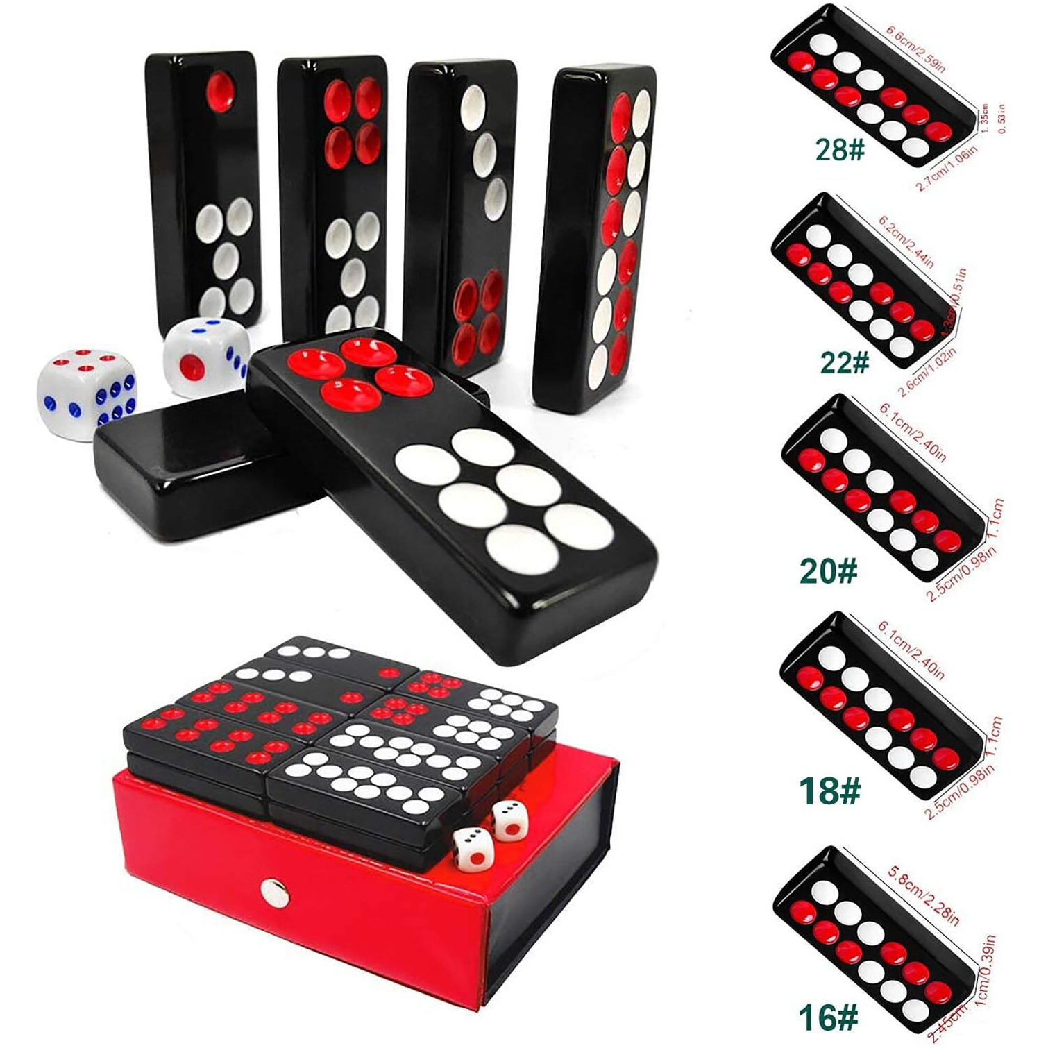 32Pcs Pai Gow Tiles Game Set Chinese Traditional Black Dominoes Pai Gow  Pai Gow Poker  Best Casino Game Party Fun Toy For Entertainemnt (18)
