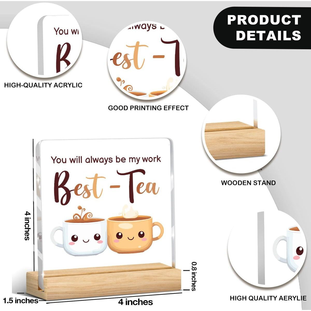 Work Bestie Gifts For Women  Funny Work Friends Gifts For Women  Work Bestie Leaving Gift Ideas  Work Friendship Gifts For Her Him  Office Friend Gift Wood Sign Plaque For Christmas