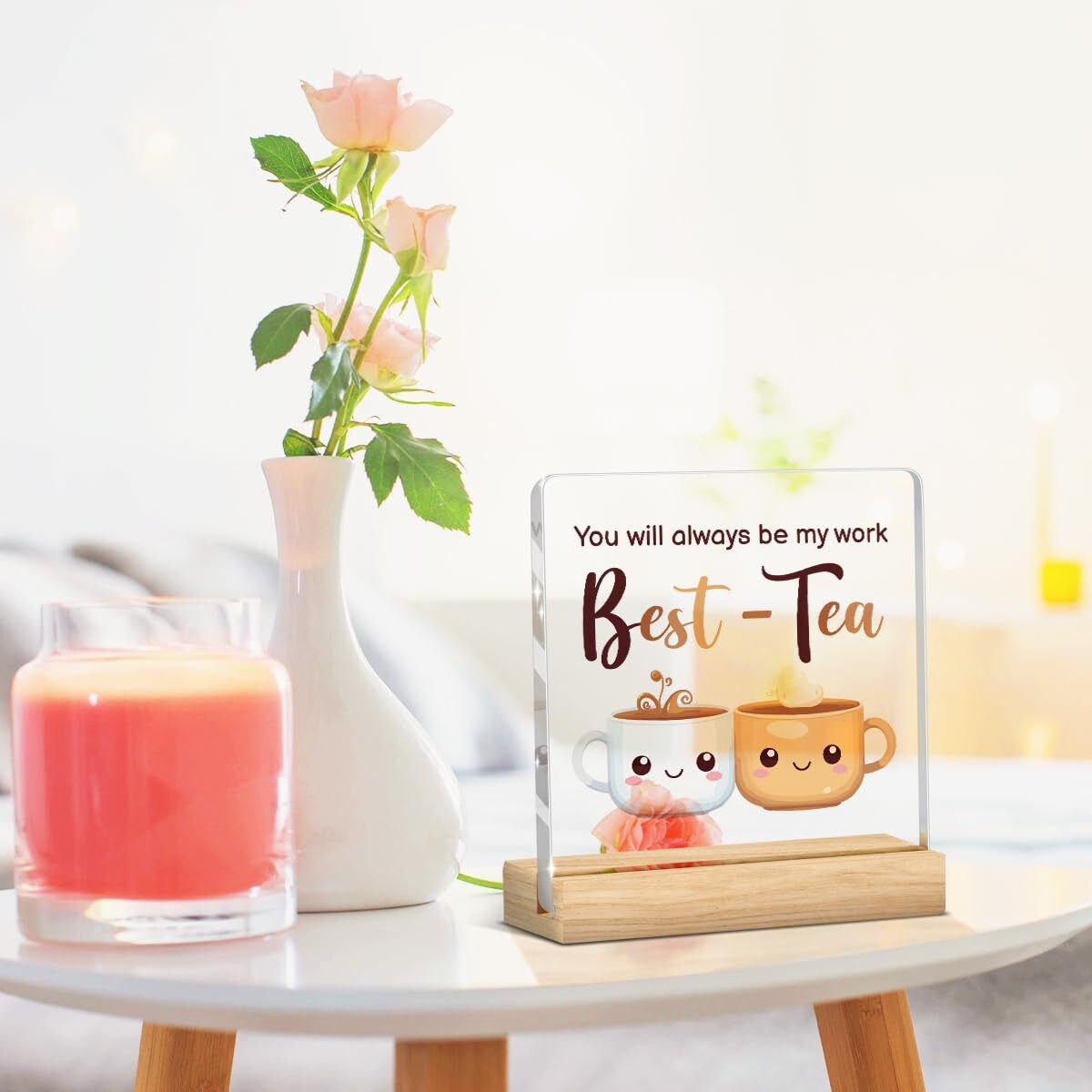 Work Bestie Gifts For Women  Funny Work Friends Gifts For Women  Work Bestie Leaving Gift Ideas  Work Friendship Gifts For Her Him  Office Friend Gift Wood Sign Plaque For Christmas