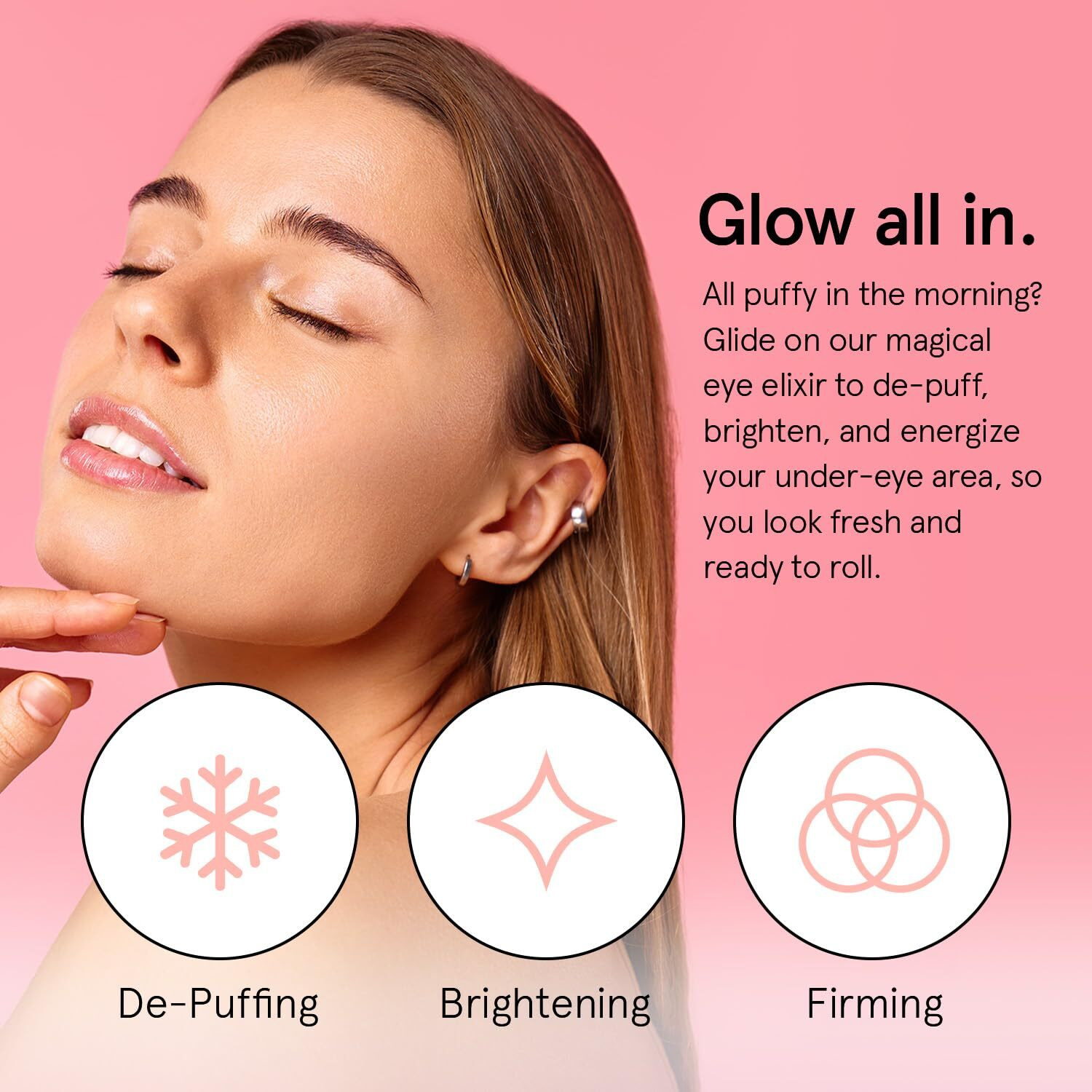 Grace & Stella Under Eye Brightener Roller - Retinol & Caffeine Eye Serum For Puffiness  Dark Circles  Fine Lines & Wrinkles - Hydrating & Smoothing - Vegan Cruelty-Free Skincare (15Ml / 0.51 Fl Oz)