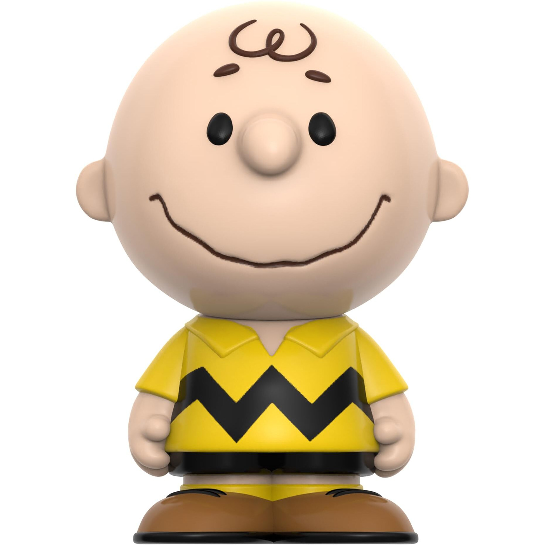 Super7 Fun Fun Peanuts Charlie Brown (Yellow) Vinyl Figure - 5"" Peanuts Action Figure - Classic Cartoon Fans Collectibles & Retro Toys - Cartoon Model For Collectors & Display Figurine- Comic Strips