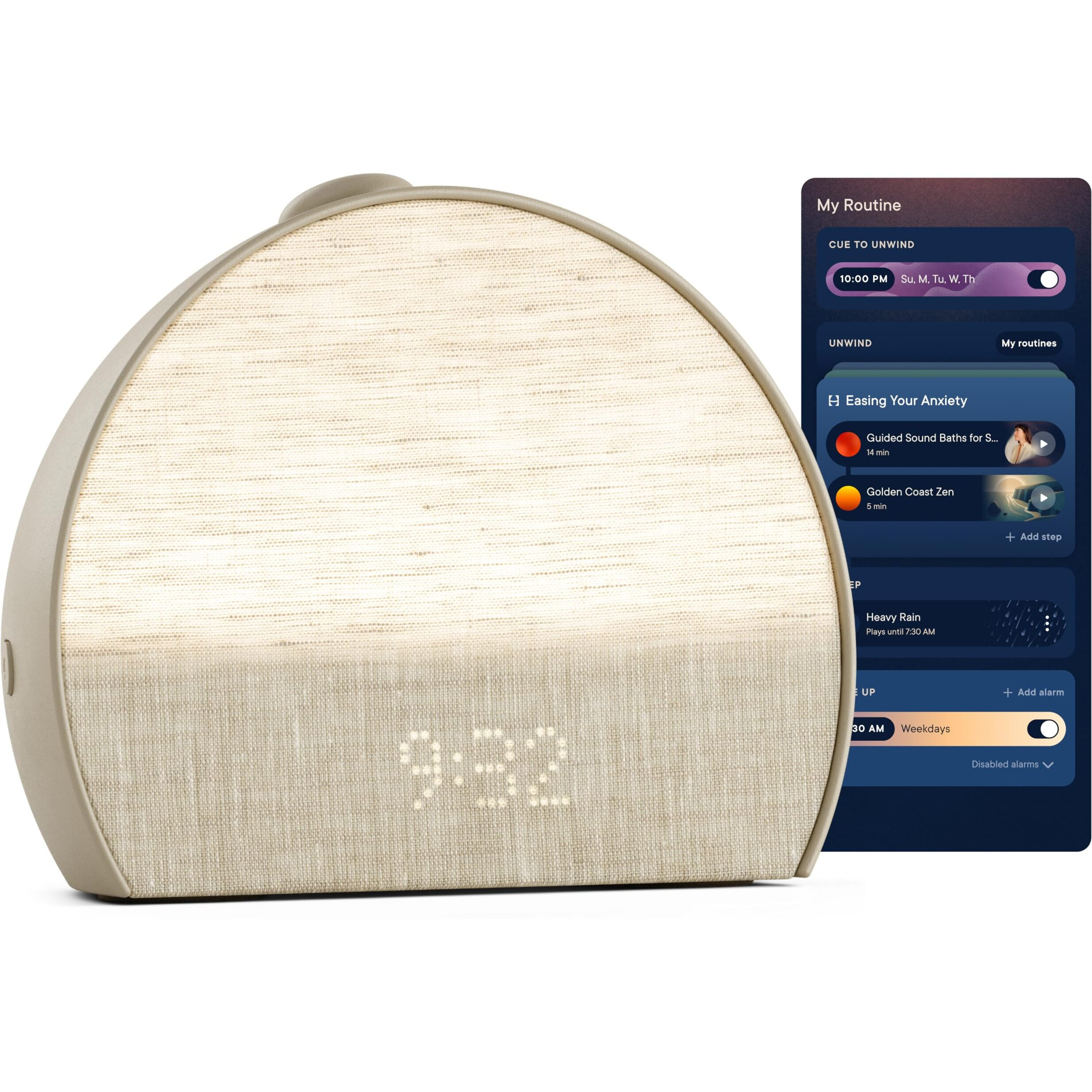 Hatch Restore 3 Sunrise Alarm Clock  Sound Machine  Smart Light (Greige) - White Noise  Screen-Free Sleep Routine