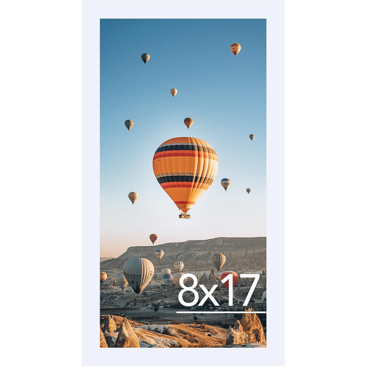 Jcjmy 8X17 Picture Frame White For Poster Photo Picture  Horizontal And Vertical Formats For Wall Hanging  8 X 17 Wall Gallery Poster Photo Frame For 8 By 17 Photos Posters  White