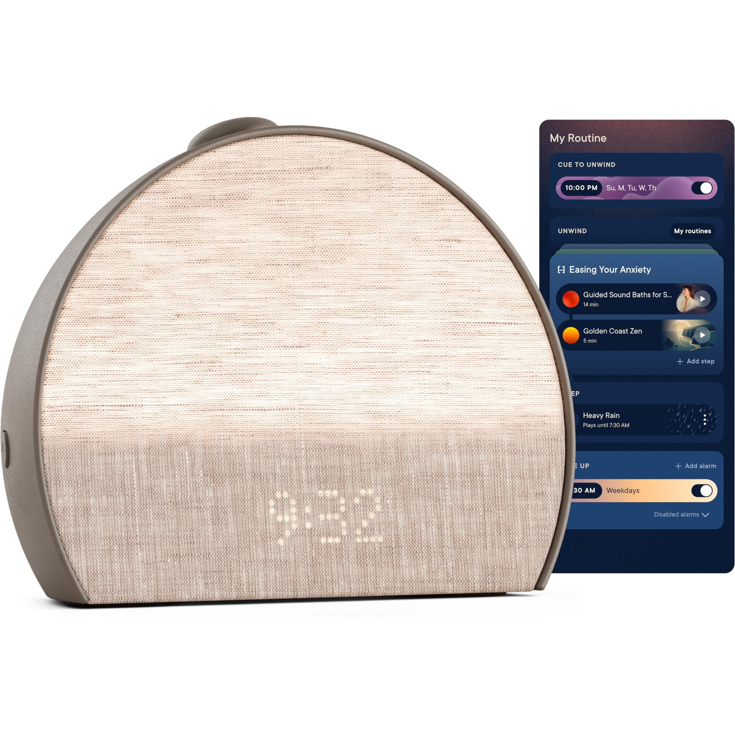 Hatch Restore 3 Sunrise Alarm Clock  Sound Machine  Smart Light (Cocoa) - White Noise  Screen-Free Sleep Routine