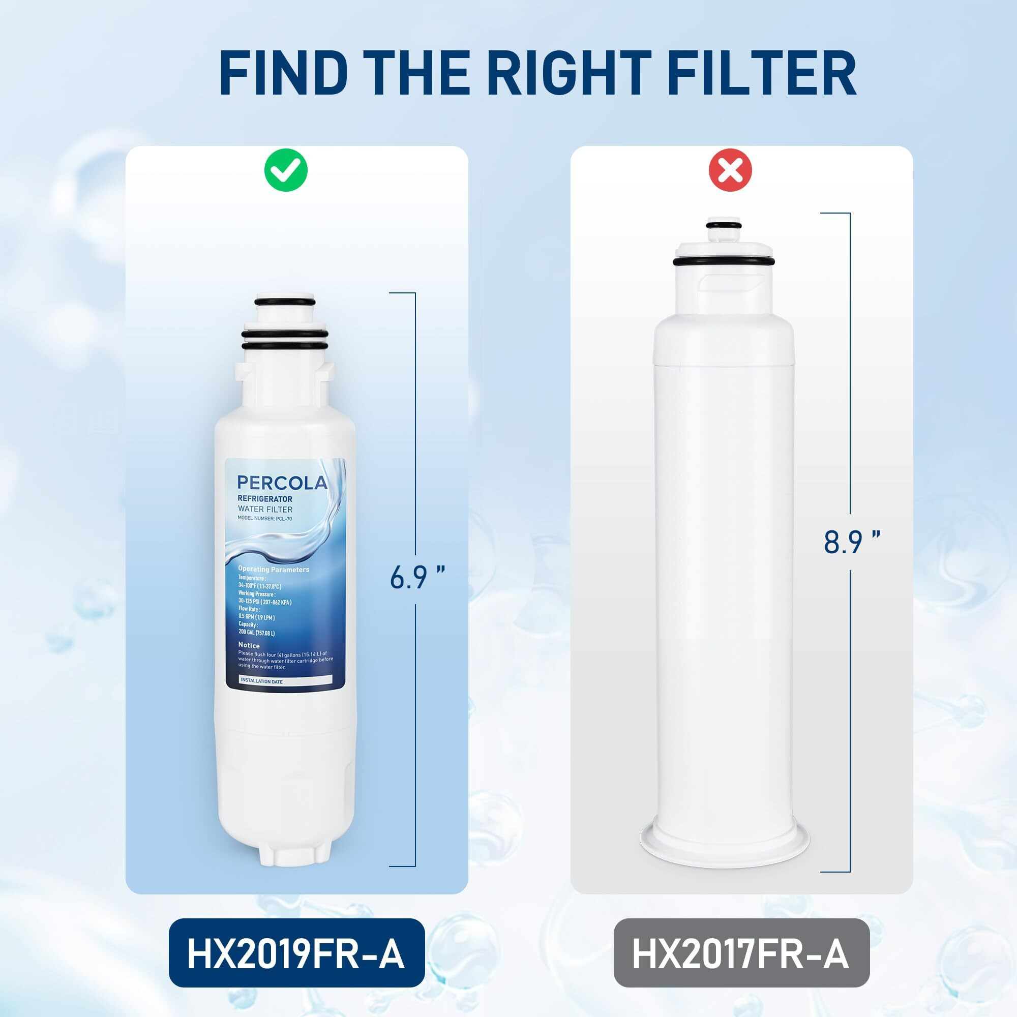 Hx2019F-A/Hx2019Fr-A Filter Replacement  Compatible With Hisense Hx2019Fr-A Refrigerator Water Filter (1 Pack)