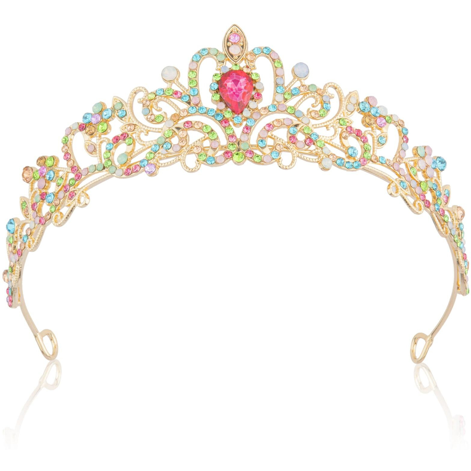 Blue Crown Blue Tiara Tiaras For Women  Crystal Tiaras For Girls Princess Crown Tiara Flower Crown Birthday Crown For Girls Queen Crown For Bridal Prom Wedding Tiara Hair Accessories Bride Headband