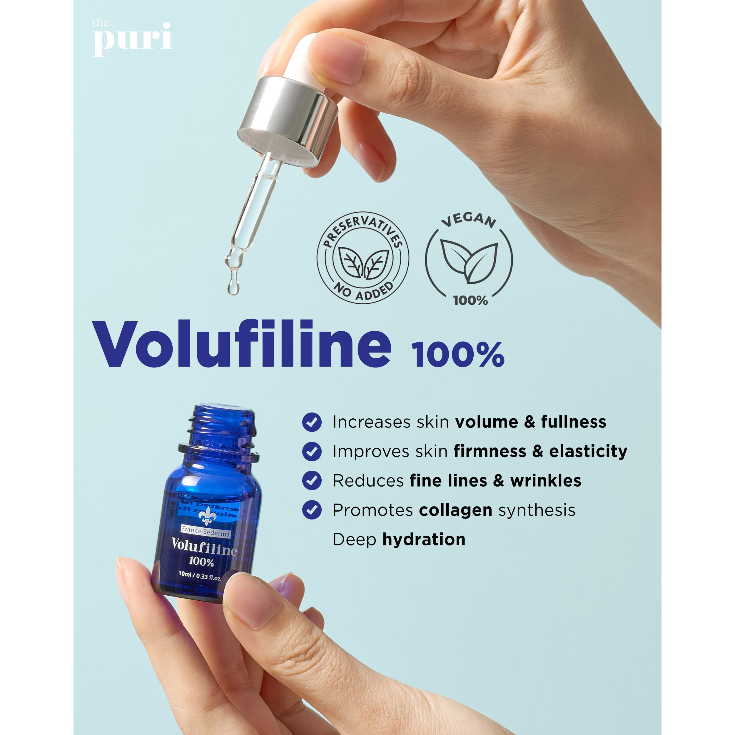 100% Volufiline Serum Skincare - Advanced Firming & Lifting Facial Ampoule From France Sederma  Intense Hydration & Skin Rejuvenation For Youthful  Perfect For Layering & Diy  0.33 Fl.Oz (10Ml)