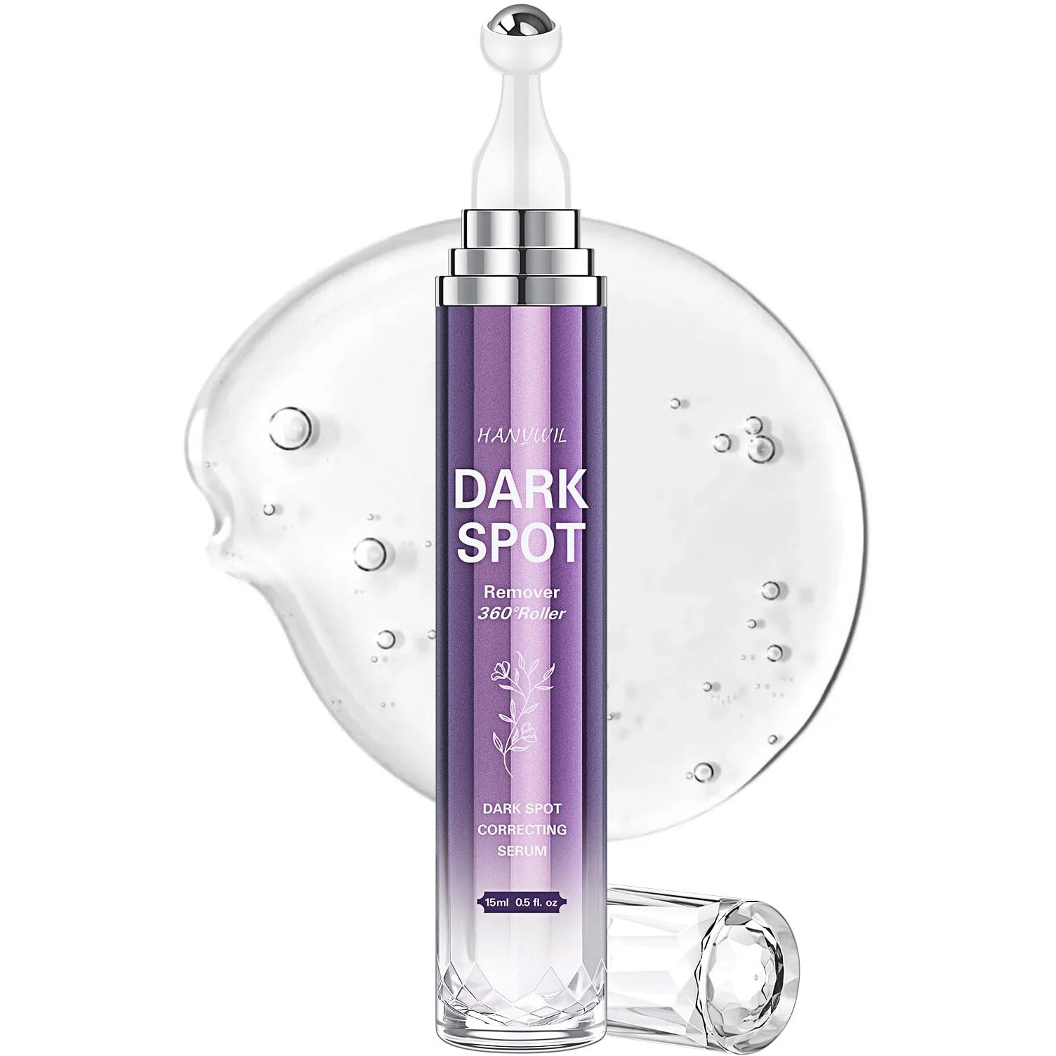 Hanywil Dark Spot Remover For Face And Body  Dark Spot Corrector Serum  Age Spot Sun Spot Freckles Brown Spot Remover  Melasma Treatment For Face  Skin Care Face Serum With Roller (0.5 Fl Oz)