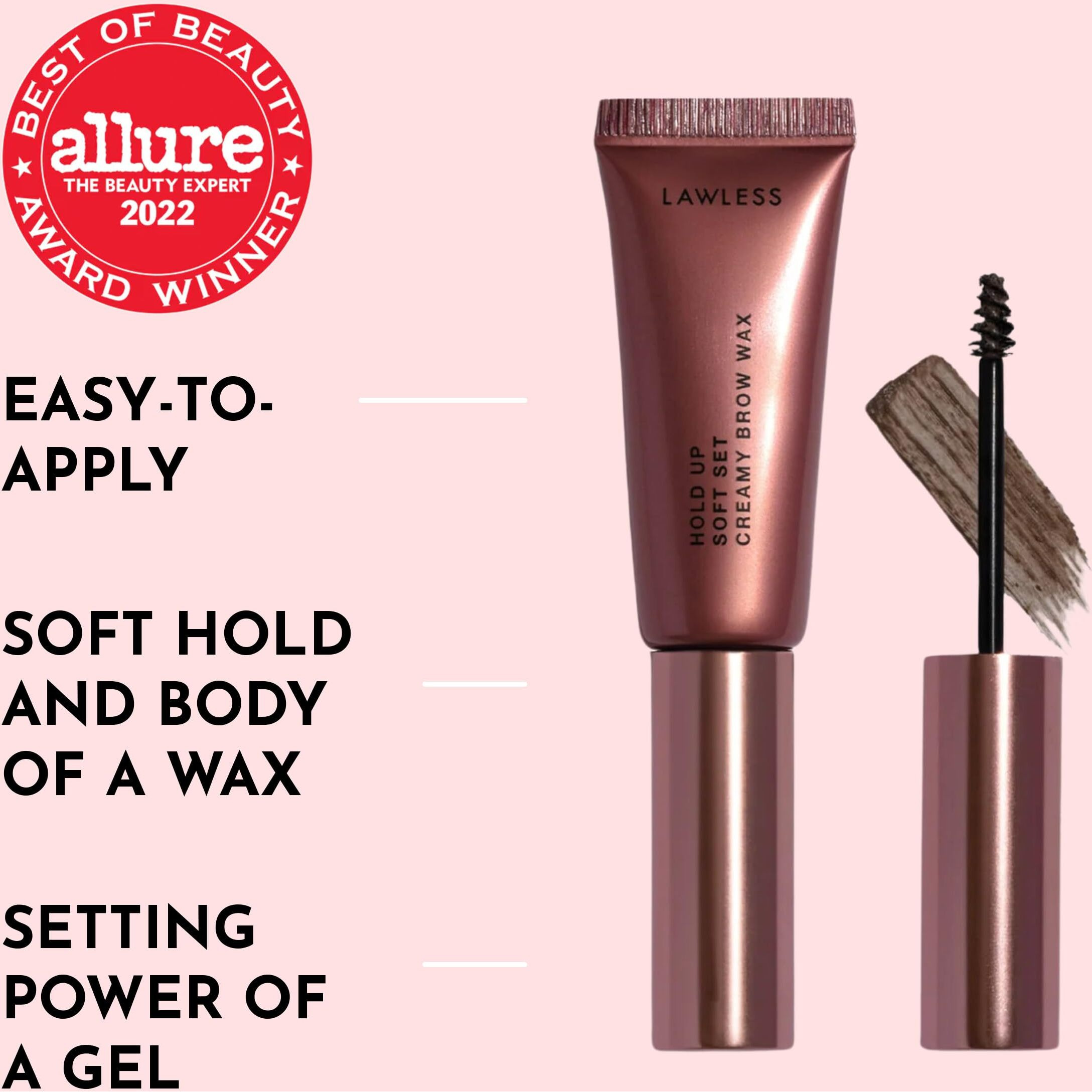 Lawless Hold Up Soft Set Creamy Brow Wax  Light Medium  Brown  0.23 Ounce