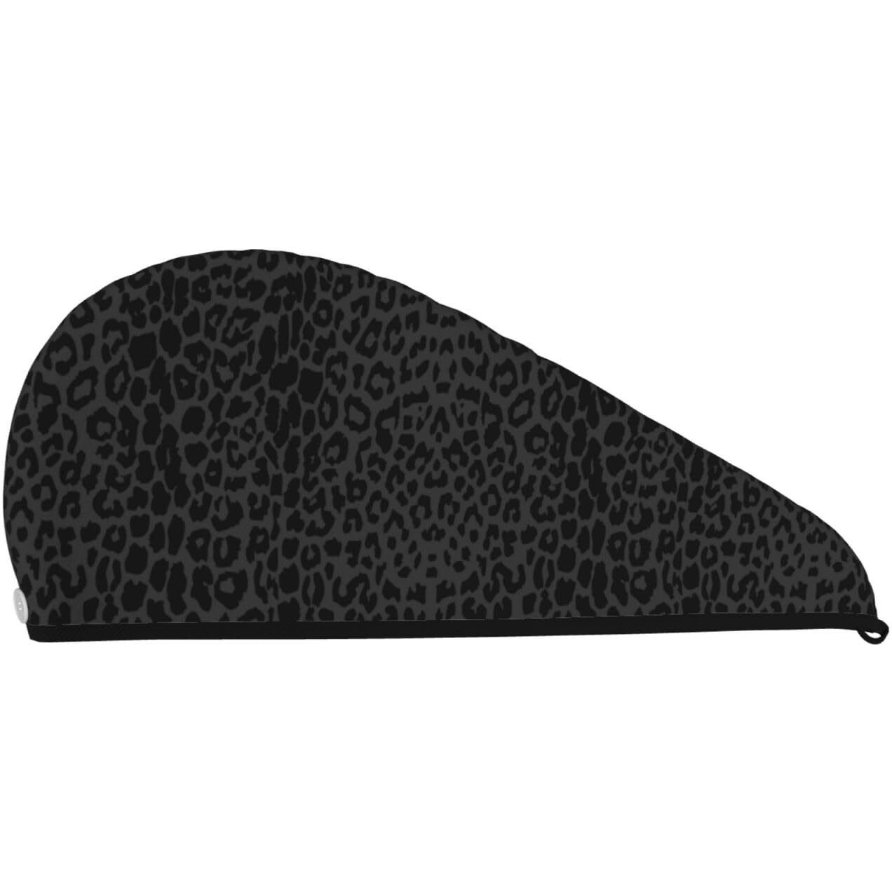 Famliihw Leopard Hair Towel Wrap  Absorbent Hair Drying Towel  Microfiber Hair Drying Cap Turban For Drying Curly Long Thick Hair
