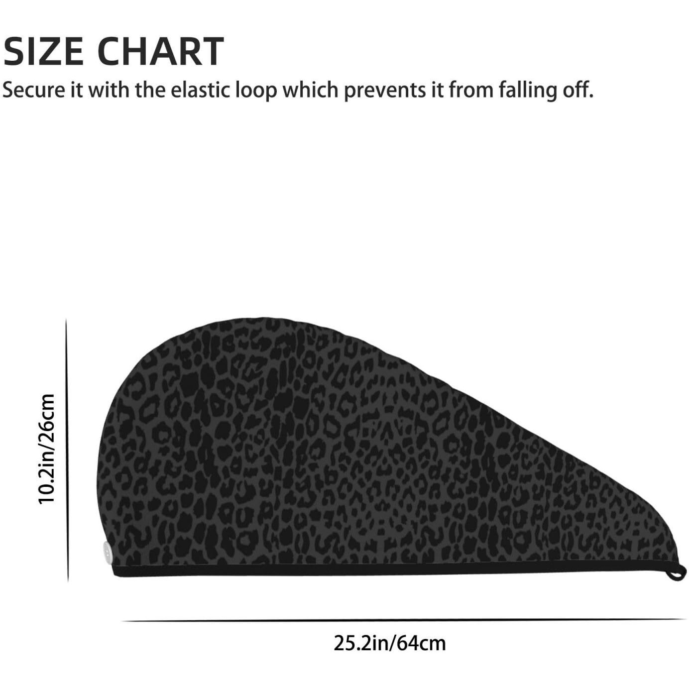 Famliihw Leopard Hair Towel Wrap  Absorbent Hair Drying Towel  Microfiber Hair Drying Cap Turban For Drying Curly Long Thick Hair