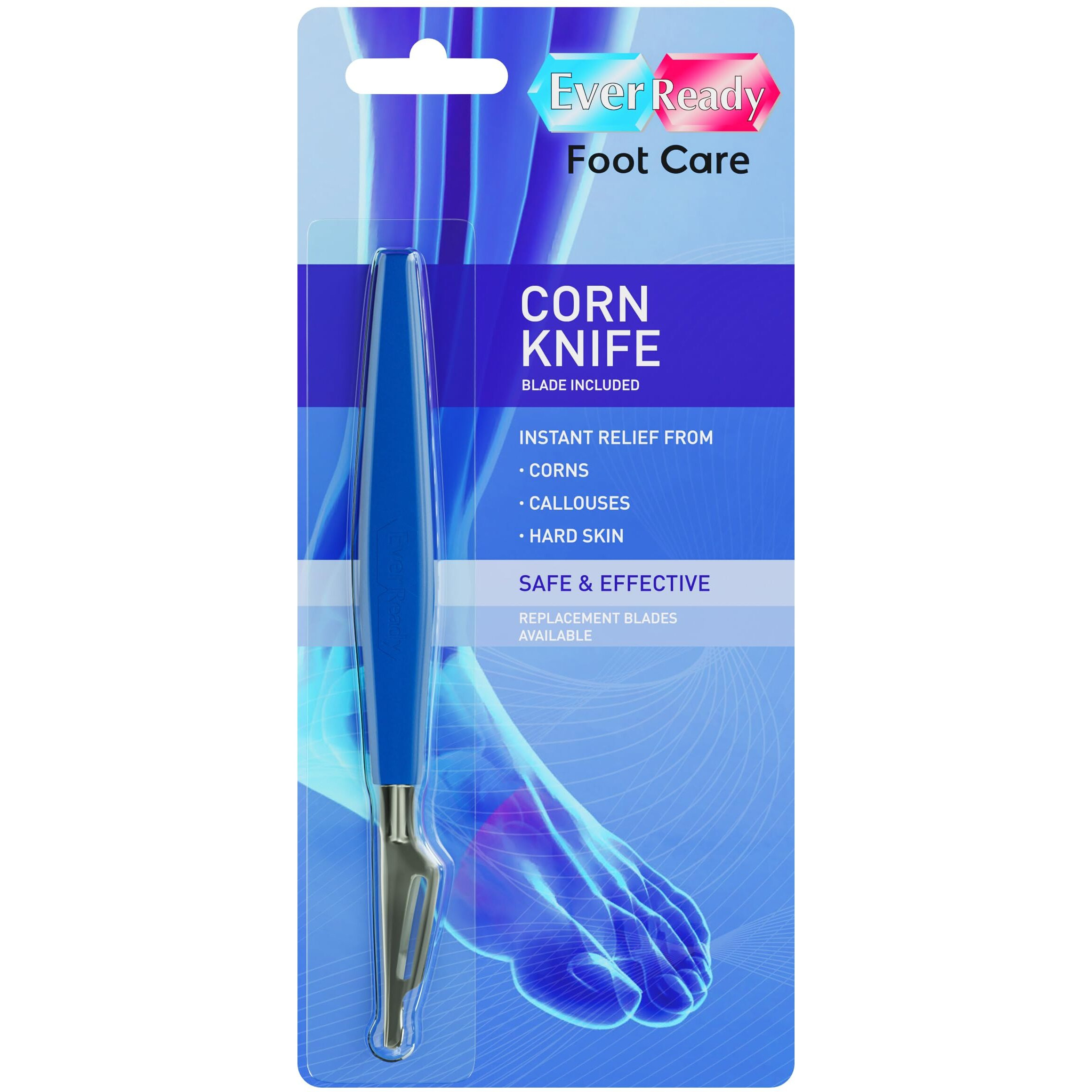 Ever Ready Corn & Callus Trimmer Refills X 4 - - Instant Relief From Corns | Removes Dry  Hard & Cracked Skin | Home Pedicure Treatment For Footcare