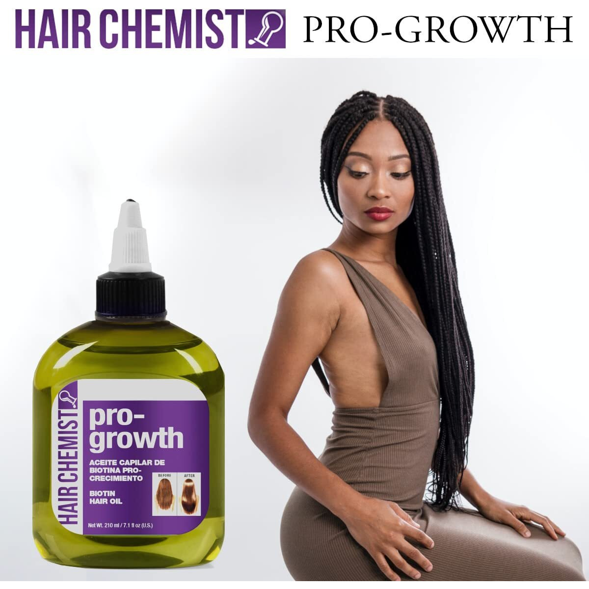 Hair Chemist Pro-Growth Biotin Hair Oil 7.1 Oz. - Hair Oil For Hair Growth