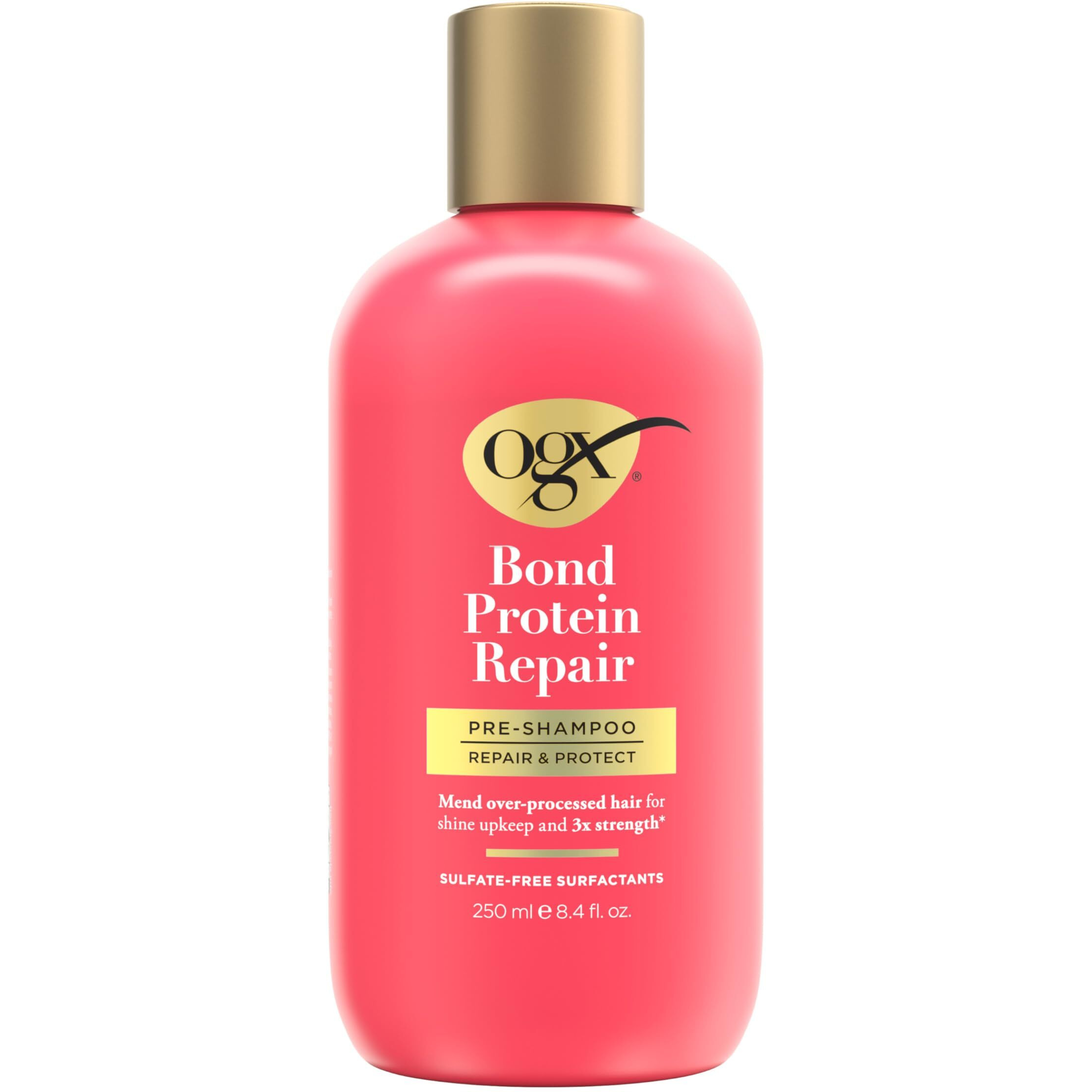 Ogx Repair & Protect Bond Protein Repair Pre-Shampoo  Pre-Shampoo Hair Treatment Helps Mend Over-Processed Hair For Shine & Stronger Hair*  Sulfate-Free Surfactants  8.4 Fl. Oz