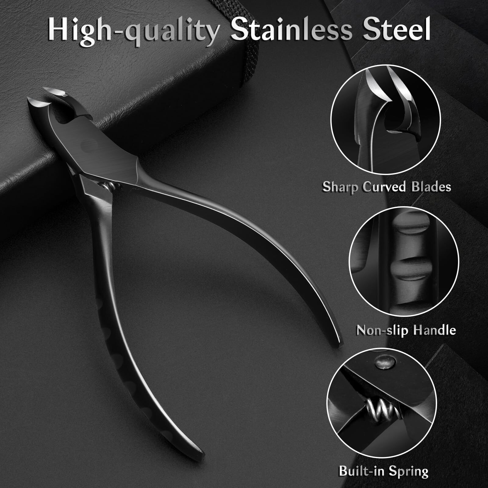 Leyoufu Toenail Clippers For Seniors Thick Nails  Professional Ingrown Toe Nail Clippers Tools  Wide Jaw Opening Finger Nail Cutter 5-In-1 Heavy Duty Nail Clipper Kit Gifts For Men & Women Adult