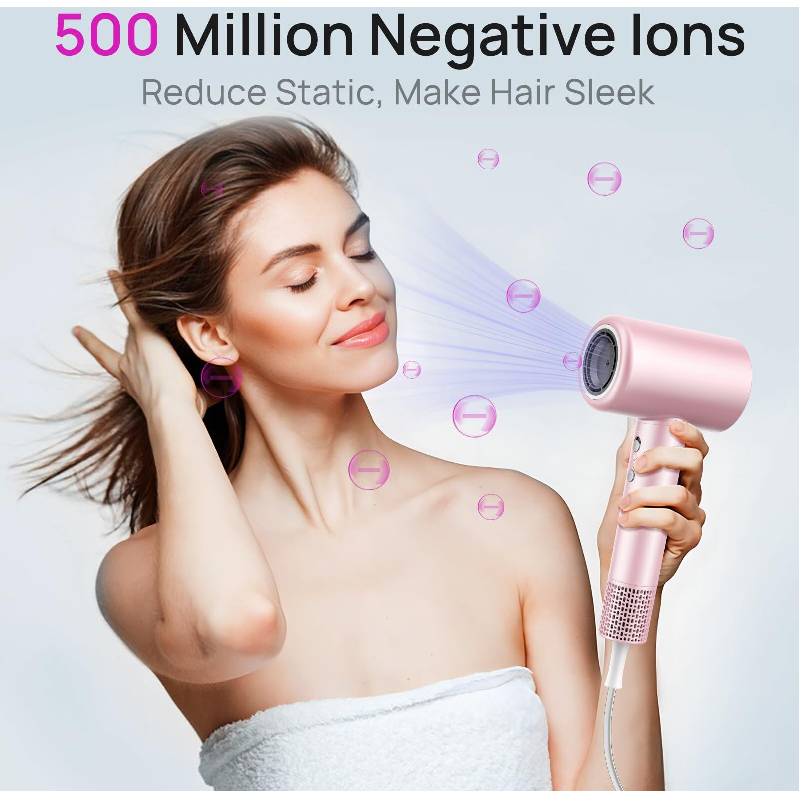 Confu Hair Dryer  110000 Rpm Fast Drying Blow Dryer With Magnetic Diffuser And Concentrator  Professional Lightweight Ionic Hair Dryer For Women And Men