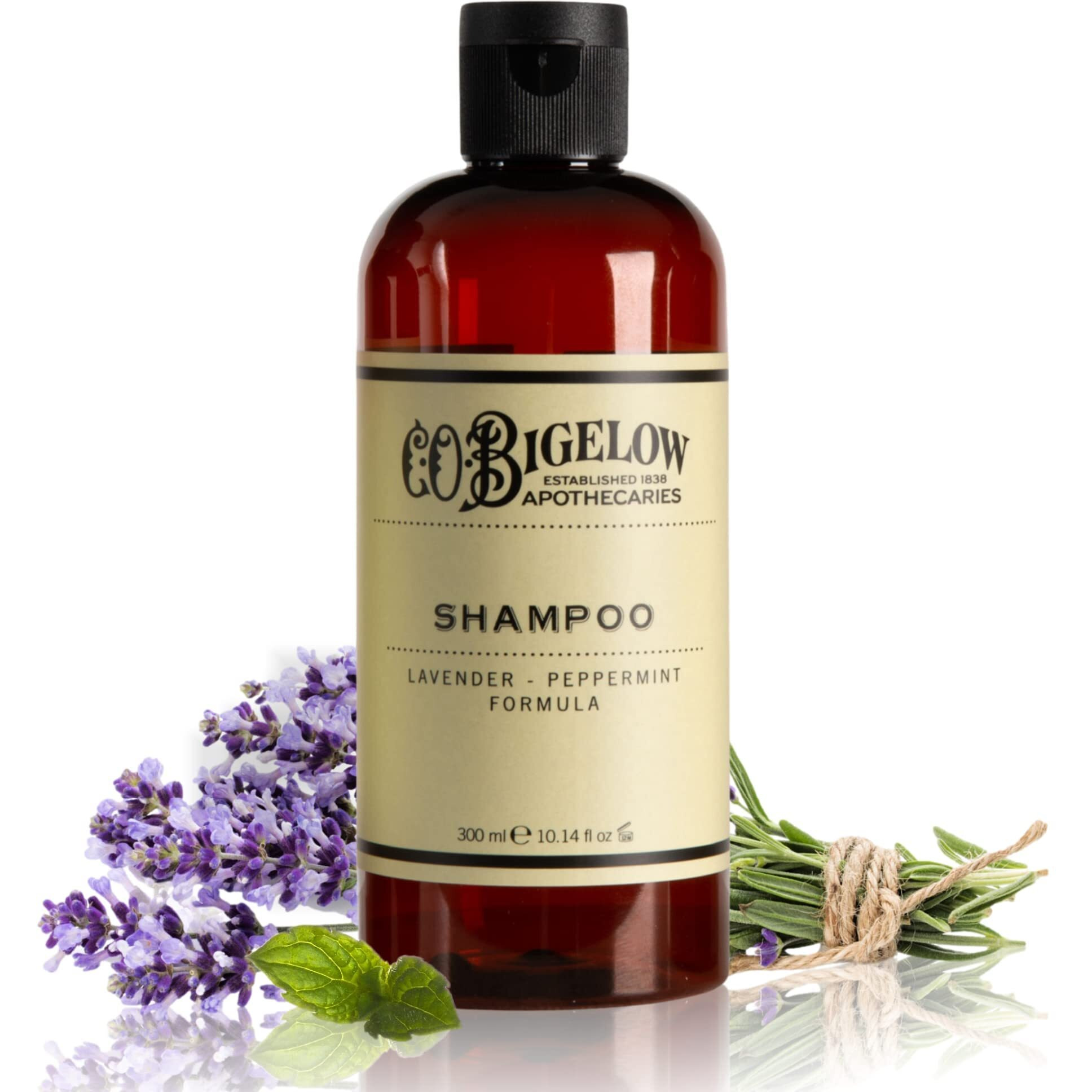 C.O. Bigelow Shampoo  Lavender Peppermint Shampoo Cleanses & Soothes Hair & Scalp  Luxury Shampoos For Men & Women  10.4 Fl Oz.