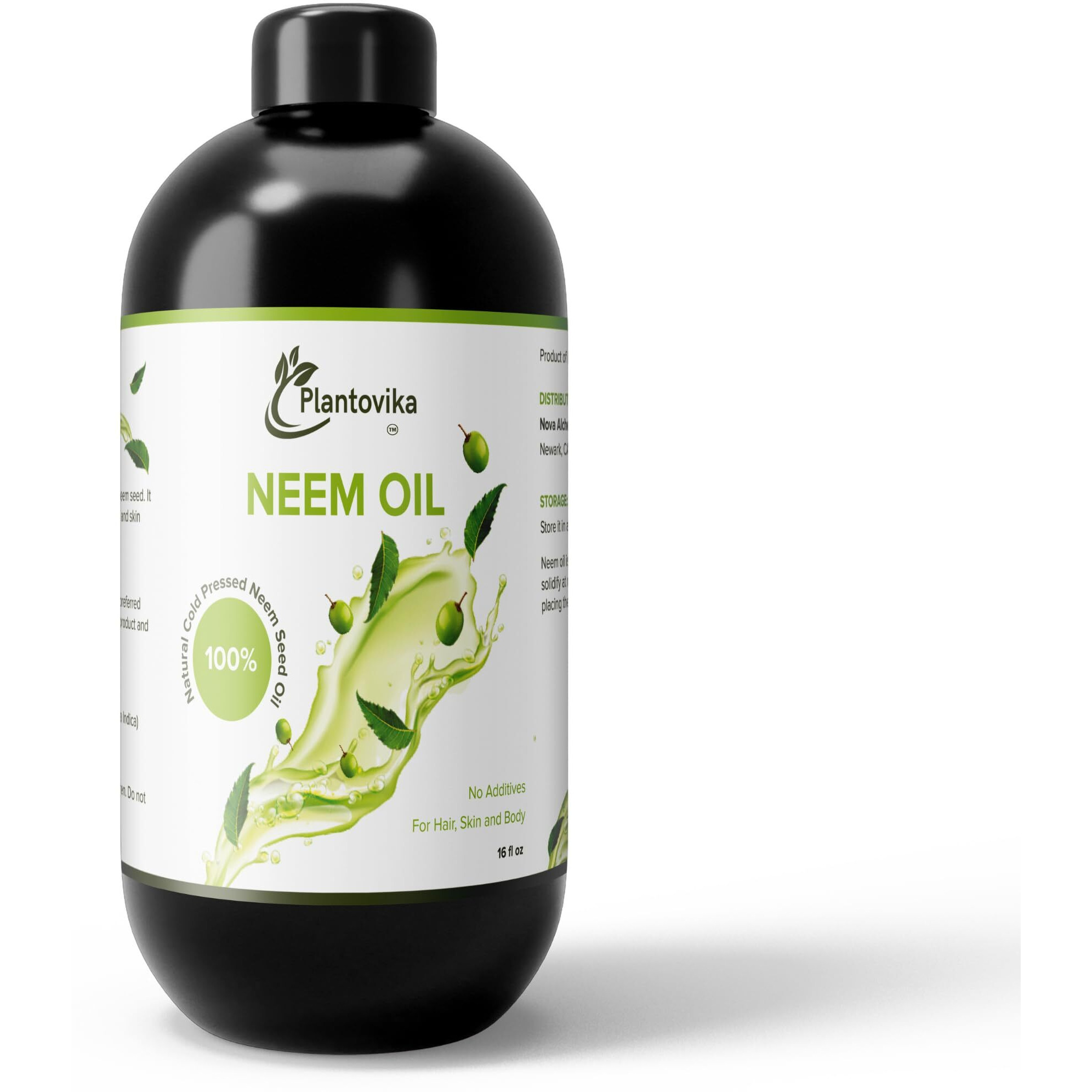 Plantovika 100% Pure Neem Oil  Cold Pressed  All Natural Concentrate  Seed Extract  Unrefined