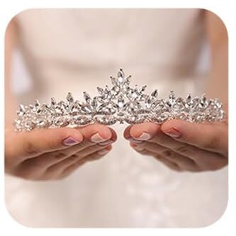 Jwicos Silver Bridal Princess Queen Tiara Crown Rhinestones Crystal Leaves Wedding Tiara Party Hats Pageant For Brides And Bridesmaid