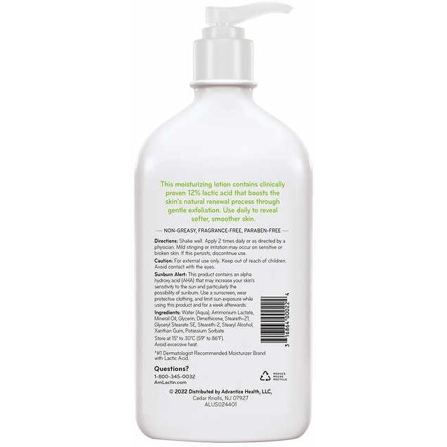 Amlactin Daily Moisturizing Lotion For Rough Dry Skin  20 Oz