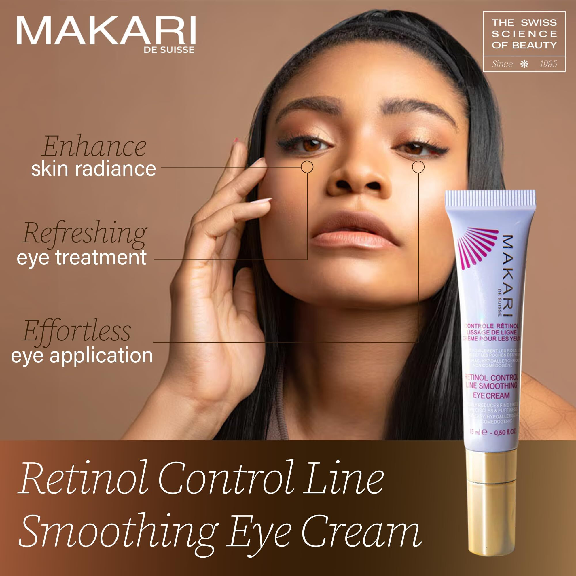 Makari Retinol Eye Cream - Collagen Boosting Formula For Fine Lines & Wrinkles | Rice Water  Soybean Seed Oil  Vitamin E | Reduce Puffiness  Firm Skin