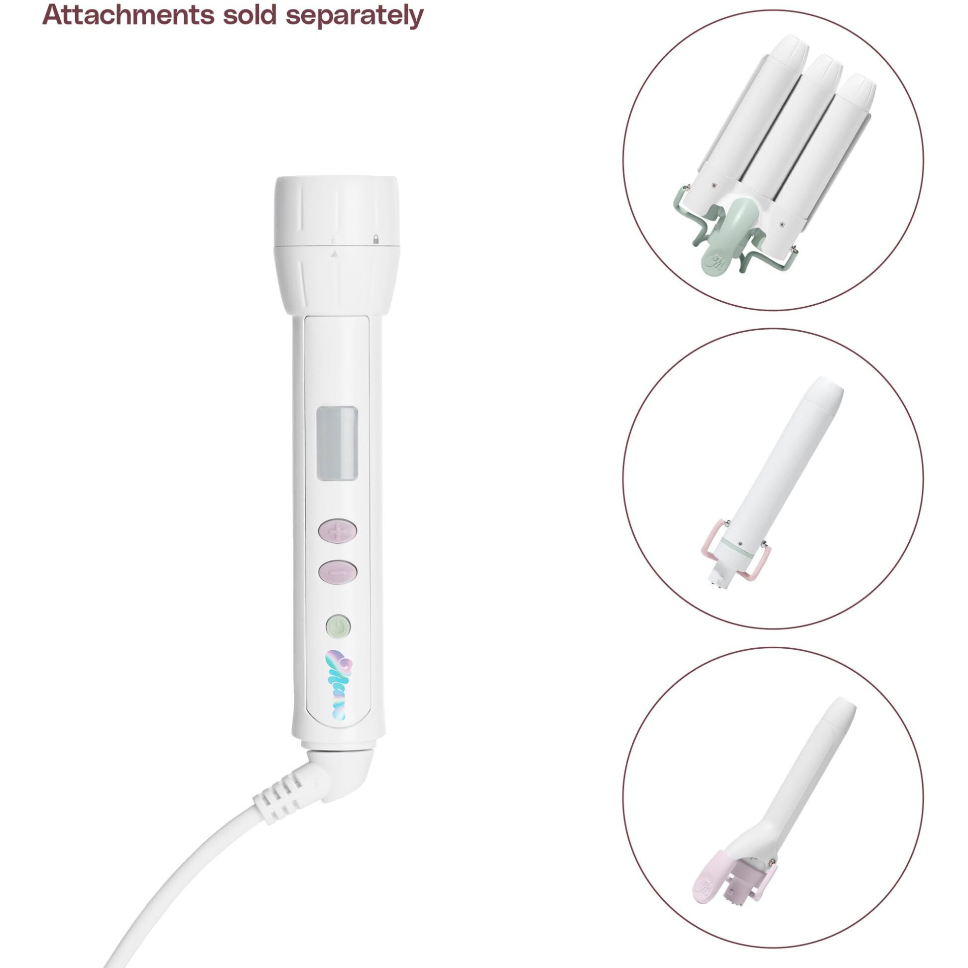 Mane Interchangable Hair Tool Base - Power Base For Hair Styling Attachments Compatible With Curling Iron  Curling Wand & Hair Waver - Easily Change Out Attachments