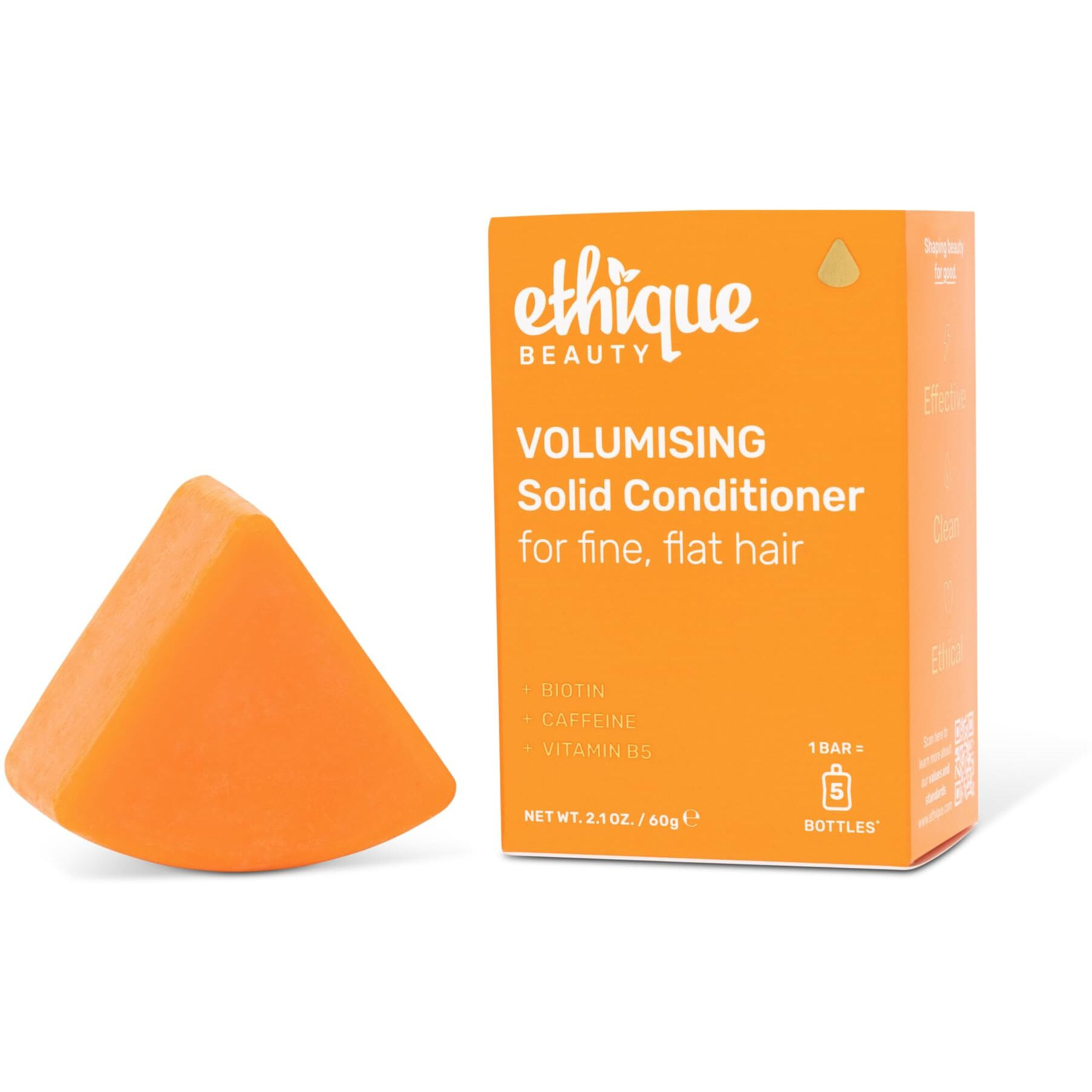 Volumizing Conditioner Bar With Biotin For Thin  Fine Hair - Plastic-Free  Vegan  Cruelty-Free  2.12 Oz