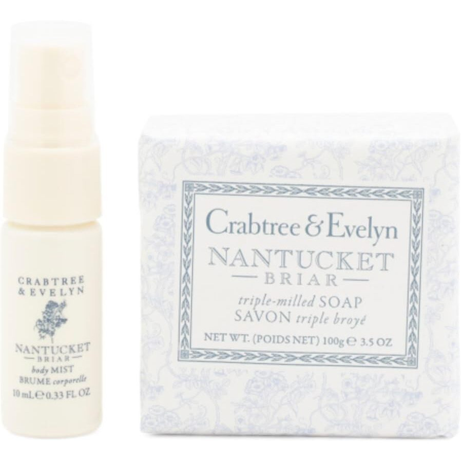 Crabtree & Evelyn Nantucket Briar .33 Oz Body Mist & 3.5 Oz Bar Soap Set