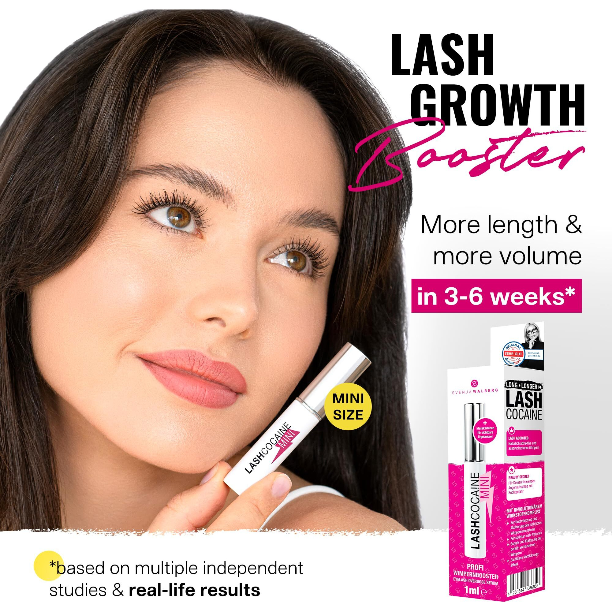 Mini LashcocaNe Eyelash Growth Serum - Lash Enhancer For Longer  Fuller & Thicker Lashes - Paraben-Free  Nourishing Formula With 2-Fold Active Approach - 1Ml- Svenja Walberg