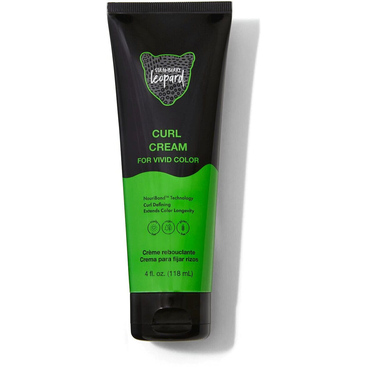 Strawberry Leopard Curl Cream  Lightweight  No Crunching Or Flaking  With Nuribond  4 Fl Oz