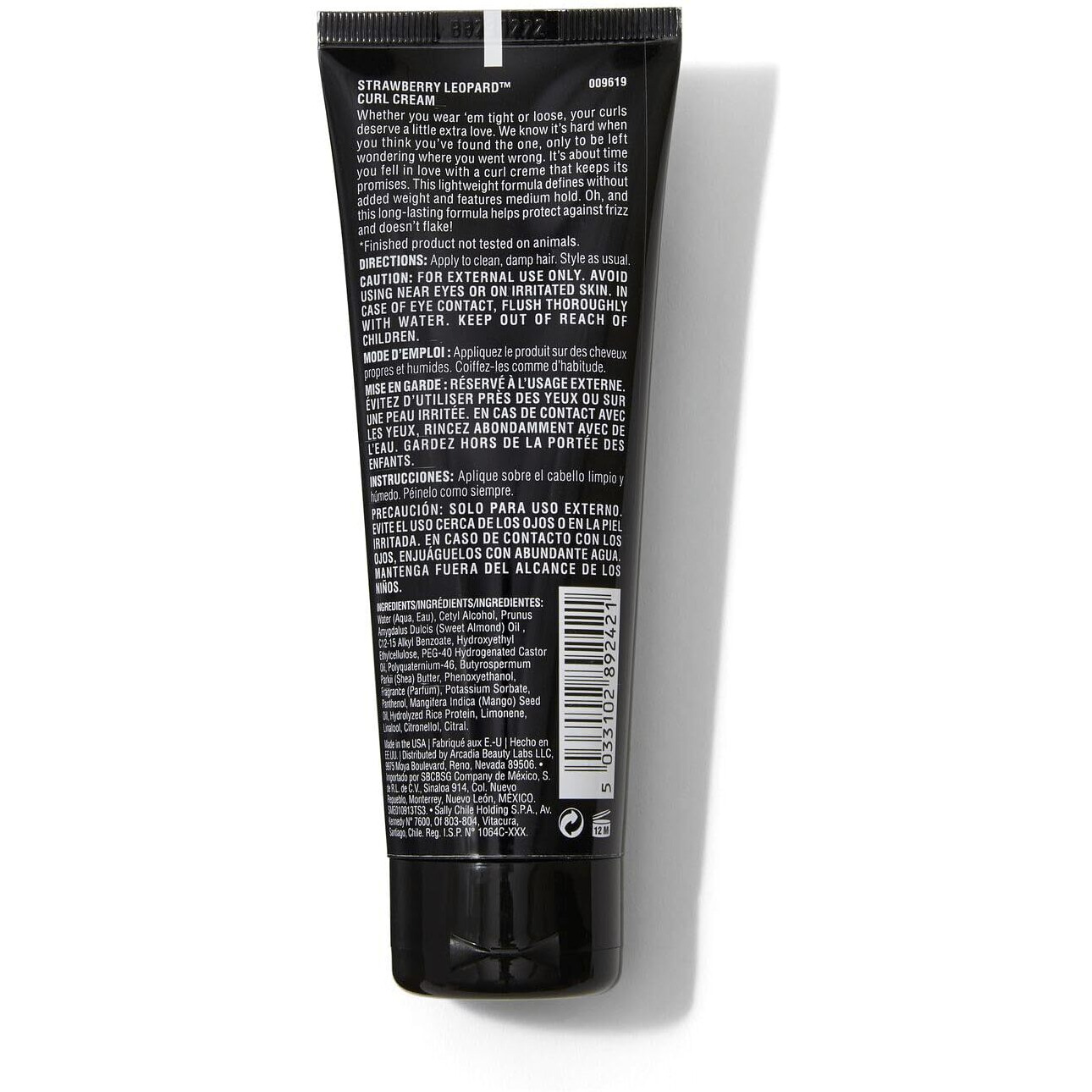 Strawberry Leopard Curl Cream  Lightweight  No Crunching Or Flaking  With Nuribond  4 Fl Oz