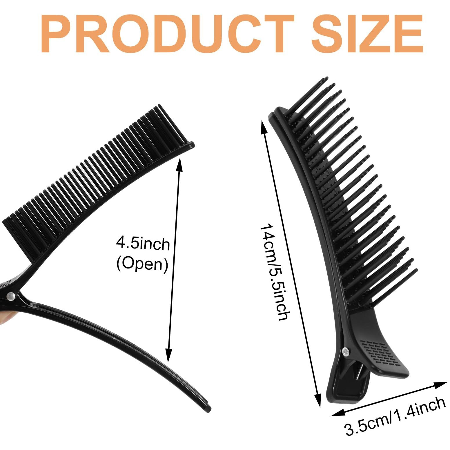 Hakfoo 4 Pcs Grip Clips For Hair Sectioning  Quick And Efficient For Coloring  Cutting  Styling - Hair Diy Accessories