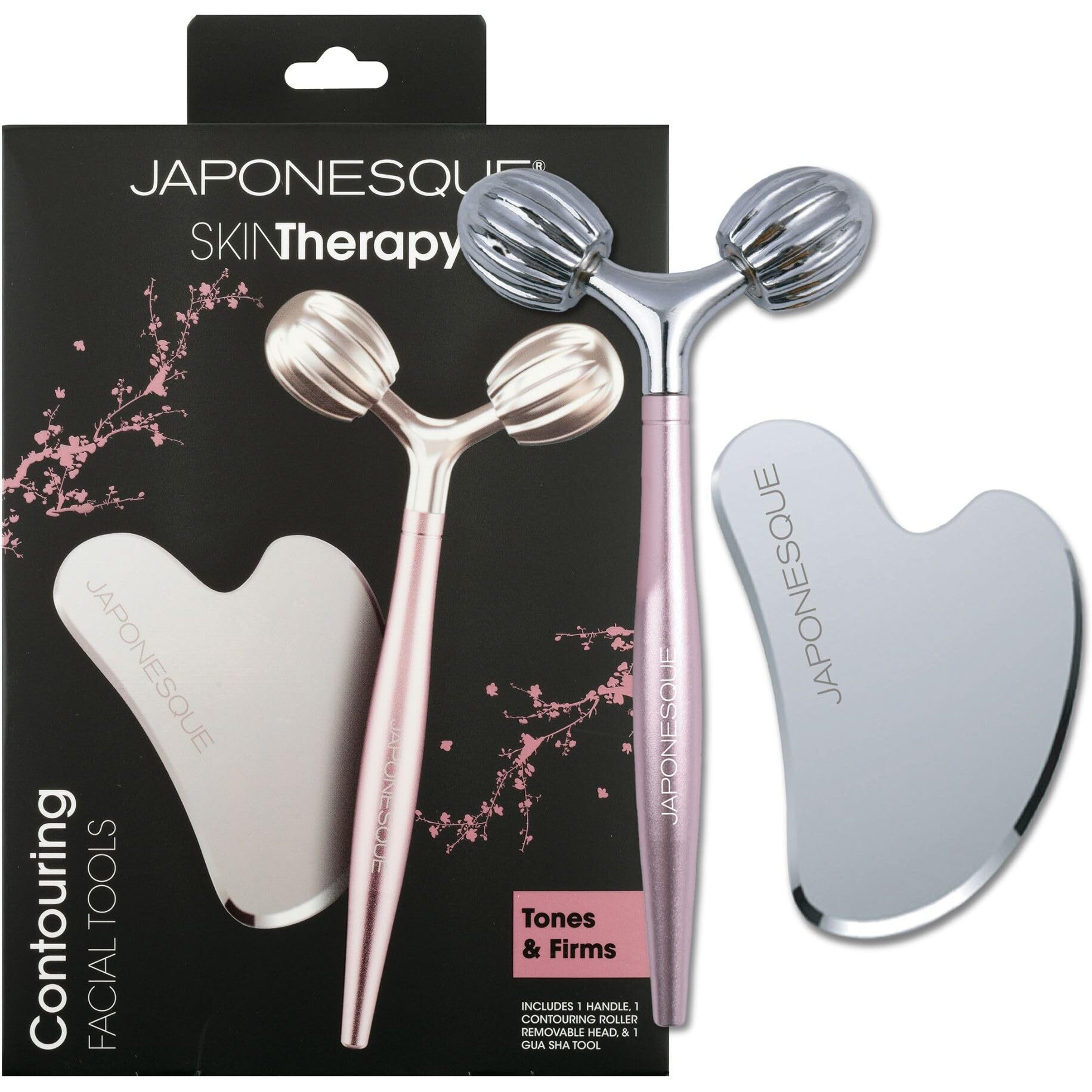 Japonesque Skintherapy Contouring Facial Tool V Roller For Lymphatic Drainage  Facial Massage  Relieves Tension And Improves Absorption Of Skin Care Products