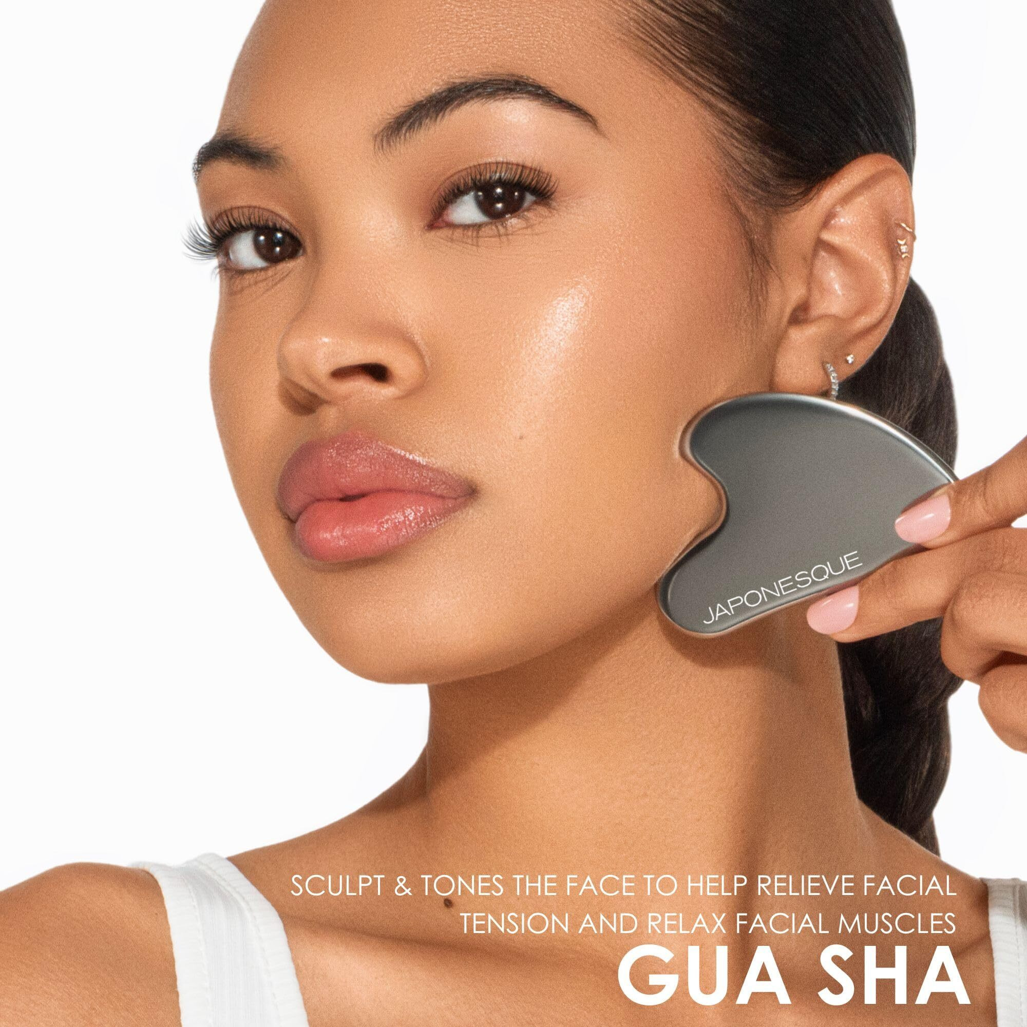 Japonesque Skintherapy Contouring Facial Tool V Roller For Lymphatic Drainage  Facial Massage  Relieves Tension And Improves Absorption Of Skin Care Products