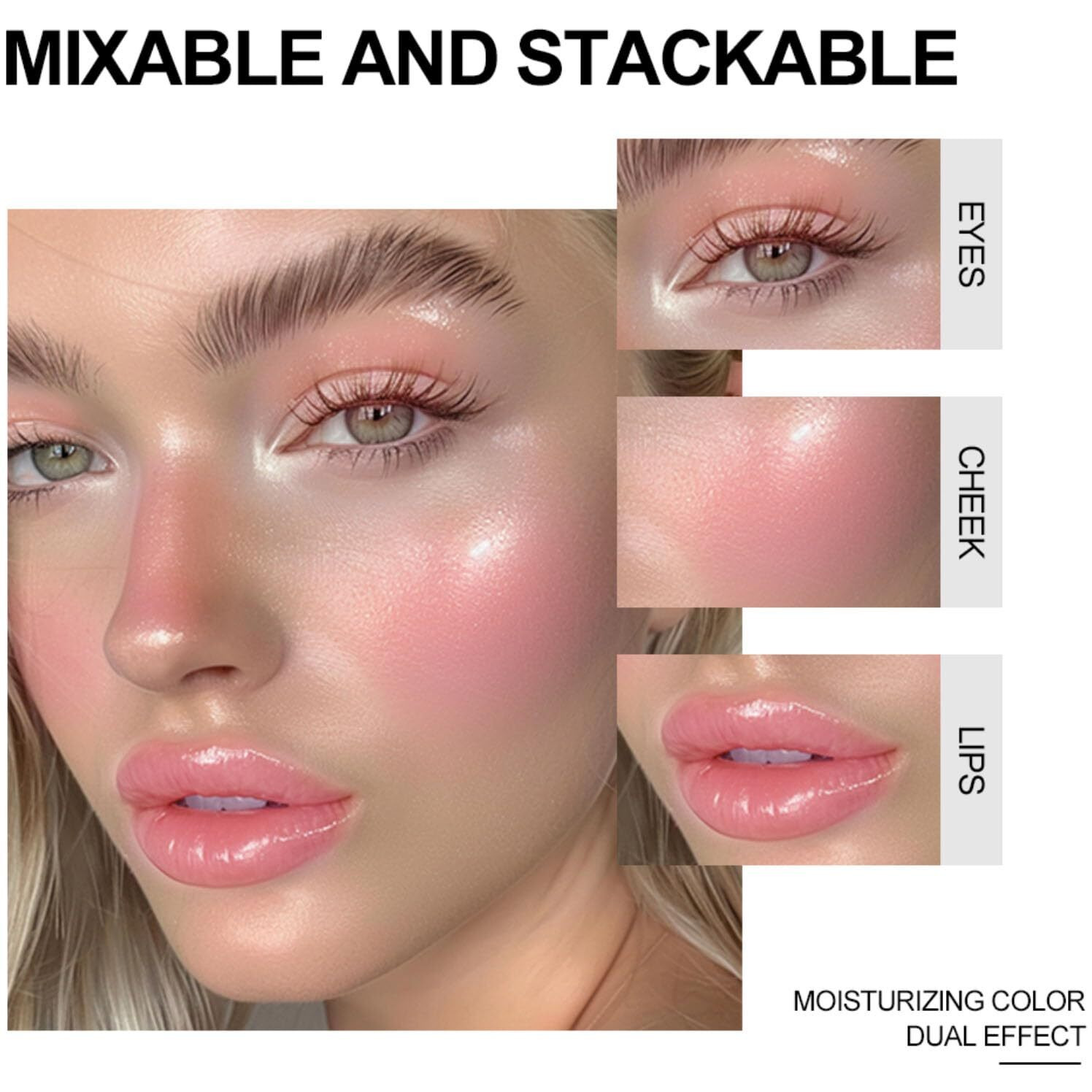 Miracle Lip & Glow Cream Blush Balm With Vitamin E  Beauty Cream Blush Create Lightweight & Shimmer Finish