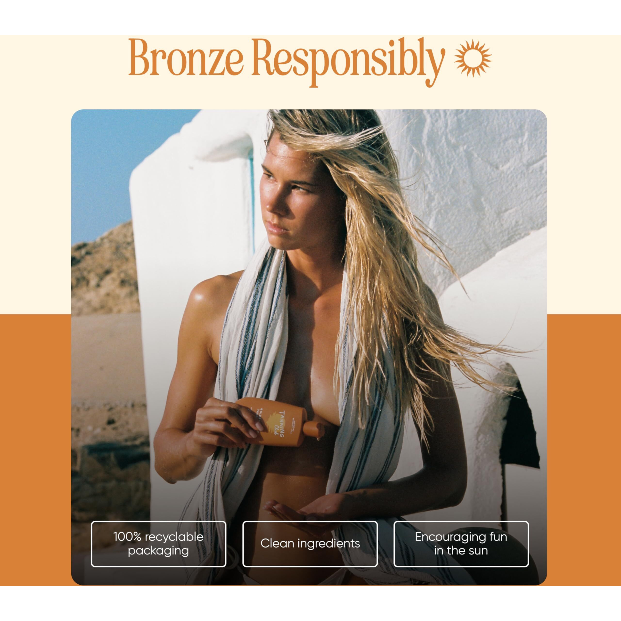 Tanning Club - Golden Glow Tanning Oil With Spf 15 - Lightweight Hydrating Sunscreen With Coconut  Carrot  And Shea Butter - Water And Sweat Resistant (80 Minutes) - 150 Ml