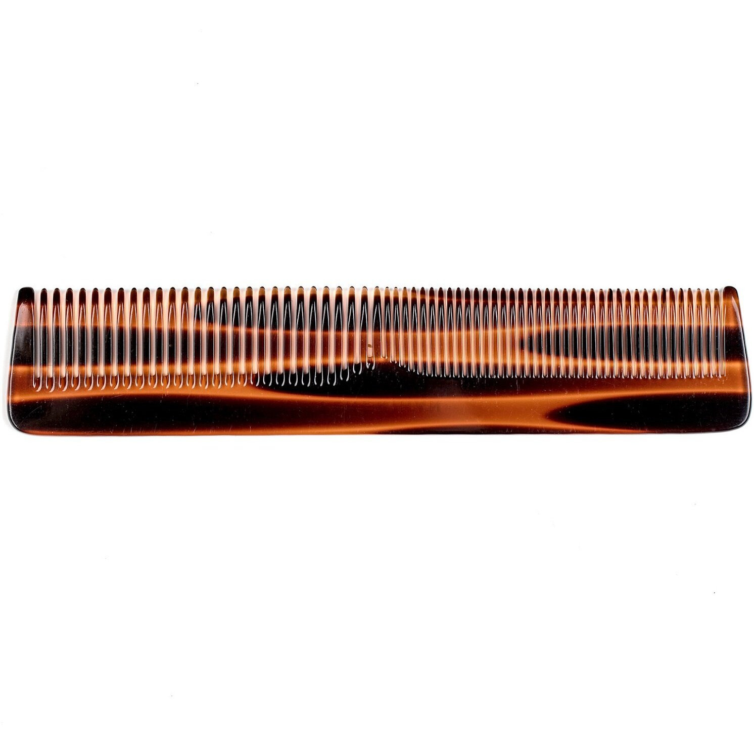 Fendrihan Hand Finished Large Double Tooth Comb For Men  Faux Tortoise (7.3 Inches)