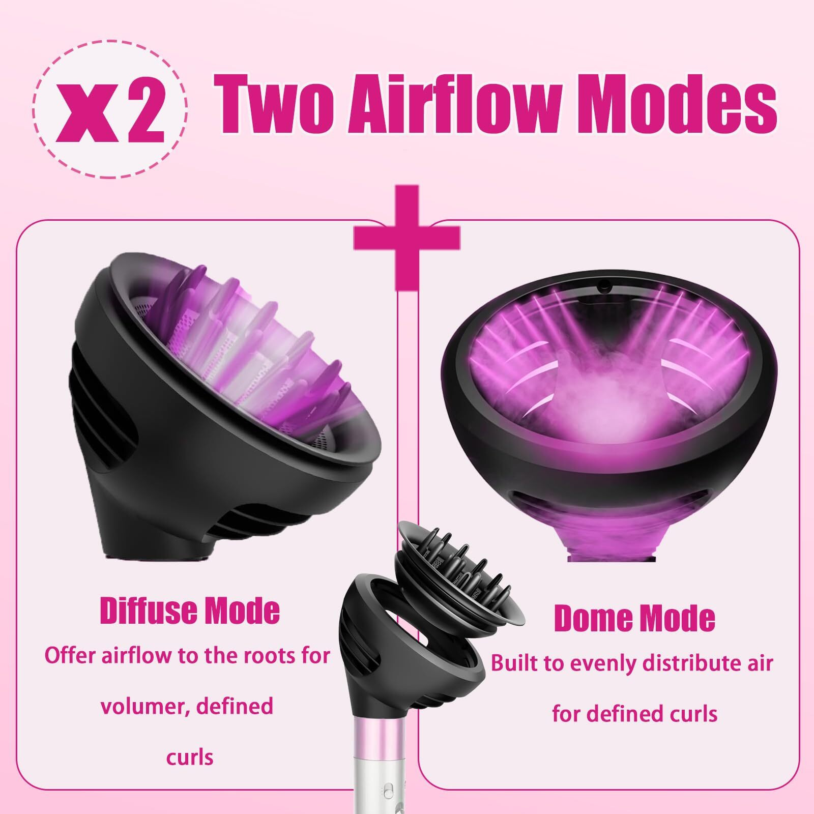 Wave Curl Diffuser For Dyson Airwrap  Two Airflow Dome Or Diffuse Modes For Airwrap Styler Hs01 Hs05  Hair Diffuser Attachment For Curl Wave Hair