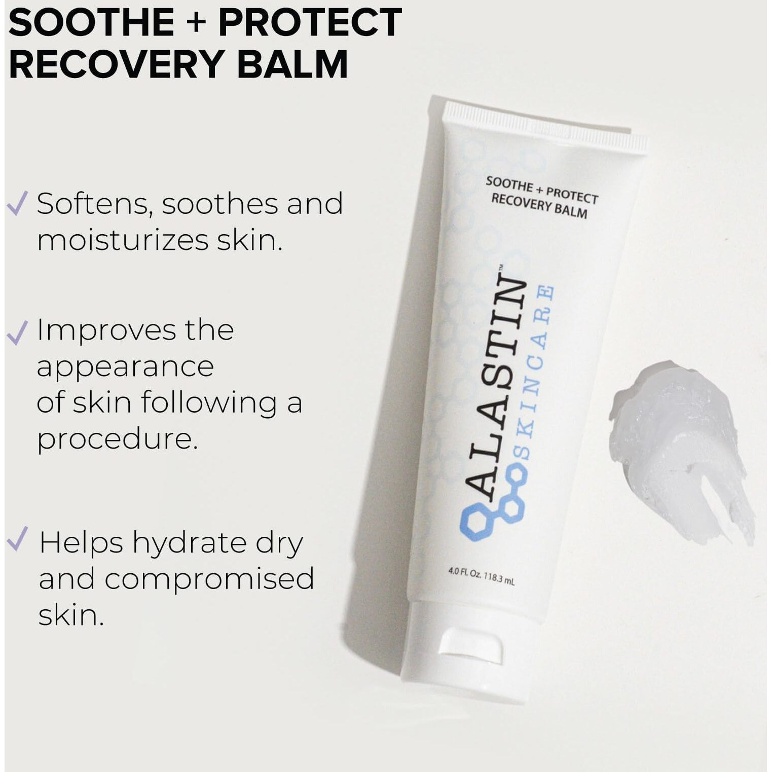 Alastin Skincare Soothe + Protect Recovery Balm (4 Oz) | Post-Treatment Recovery Moisturizing Cream | Hydrating & Soothing Body Moisturizer