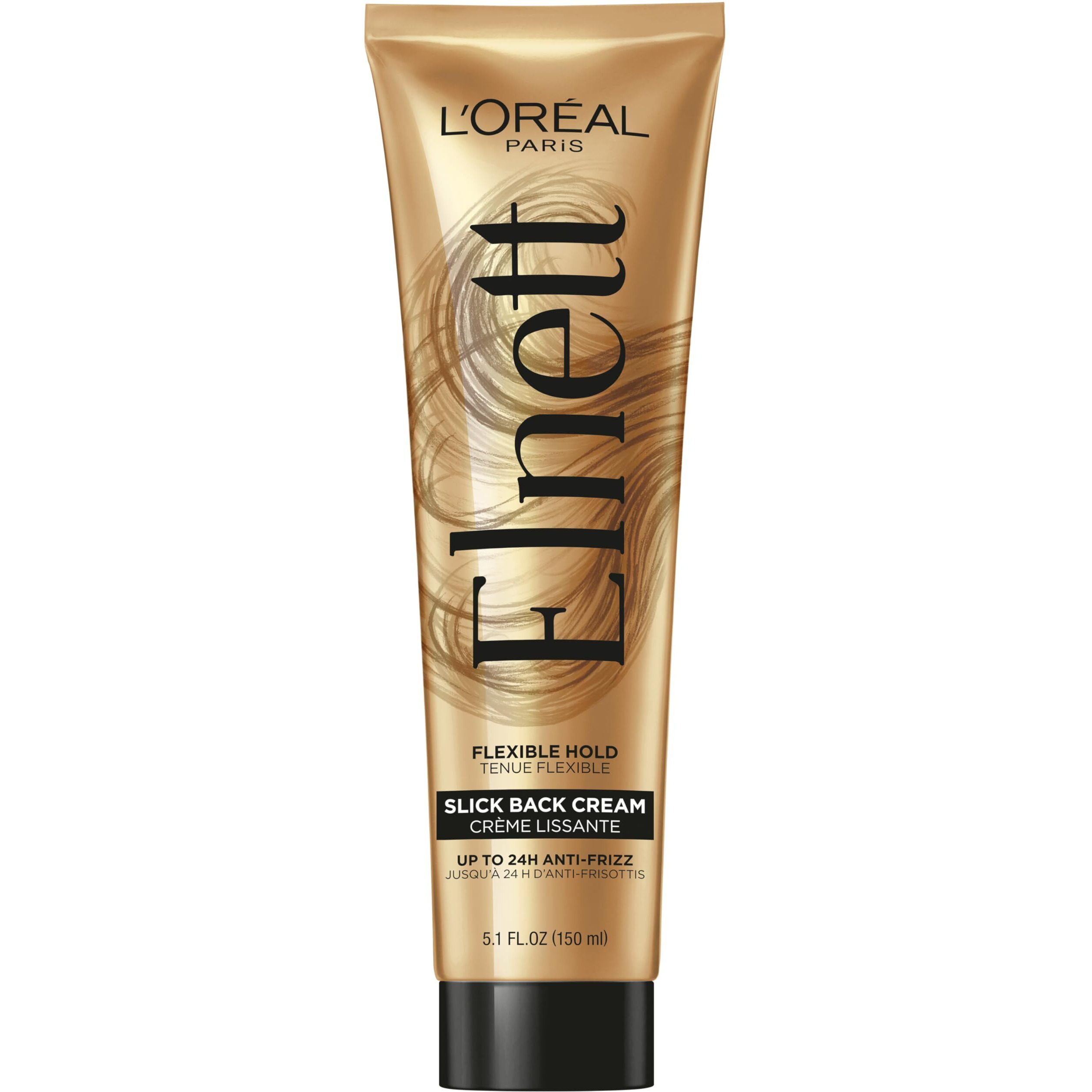 L'Oreal Paris Elnett Slick Back Styling Cream  Anti-Frizz Hair Cream For Flexible Hold  Frizz Control  Polished Shine And Slick Finish  5.1 Fl Oz