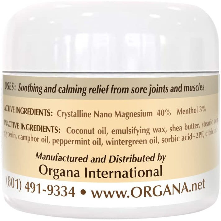 Organa Magnesium Cream - Fast-Absorbing Magnesium Lotion For Sleep - Topical Magnesium Lotion For Leg Cramps  Sore Muscles & Tired Joints - Fast Absorbing And Fast Acting Foot Cream - Magnesium Butter