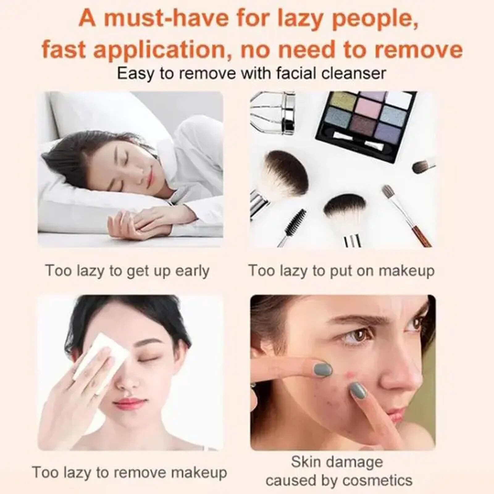 New Irven Five Vitamin C Tone-Up Cream  Brightening Face Moisturizing Makeup Cream Deep Hydration Toning Light Cream Conceal Pores Tone Correcting Bb Cream Tone-Up Lazy Concealer Face Cream